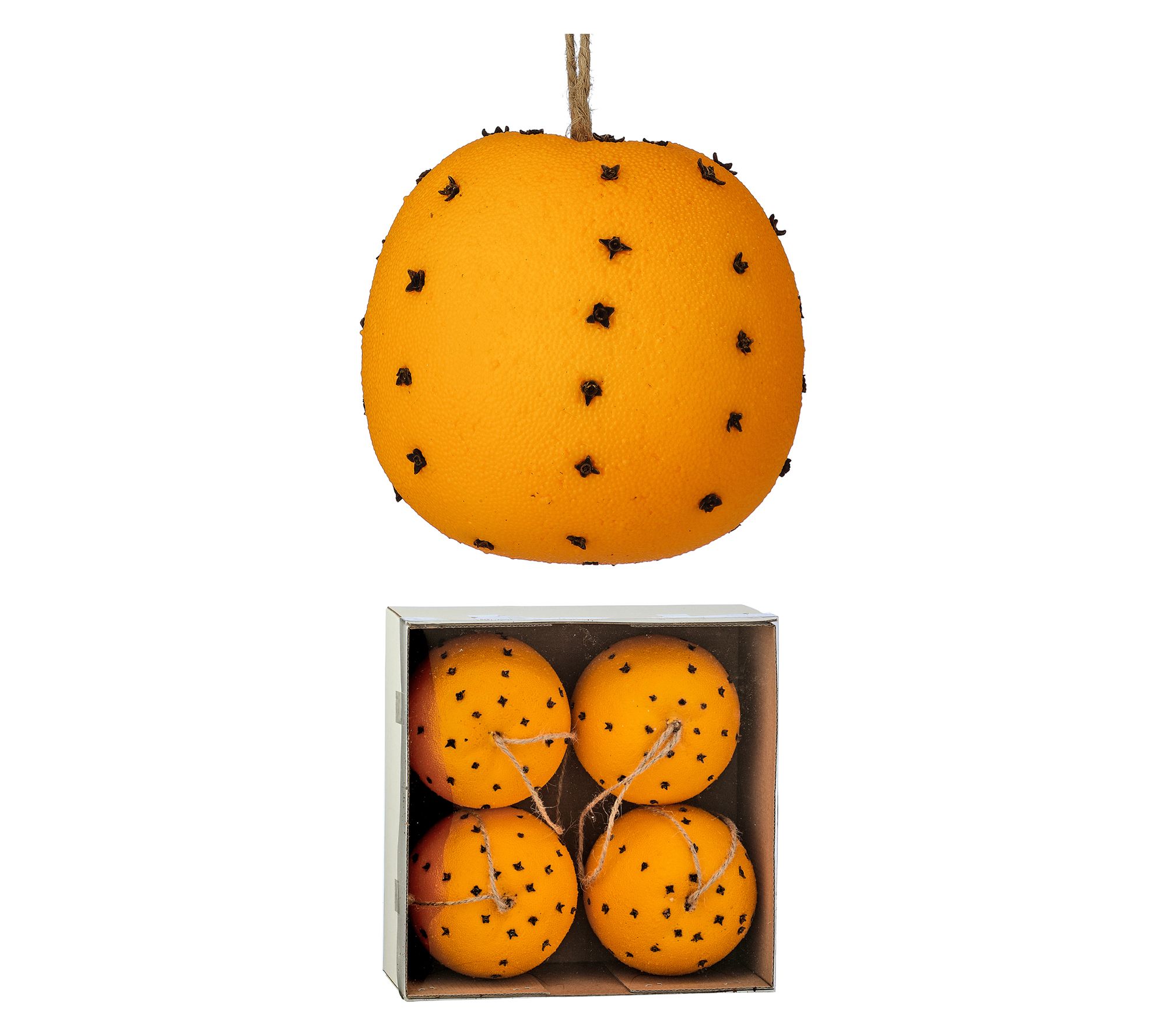 4" Orange With Clove Ornament Box of 4 by Valerie
