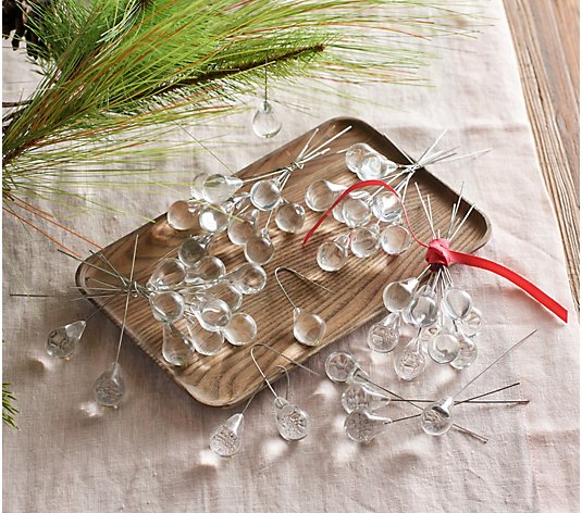 Set of 50 Glass Drop Ornaments by Valerie
