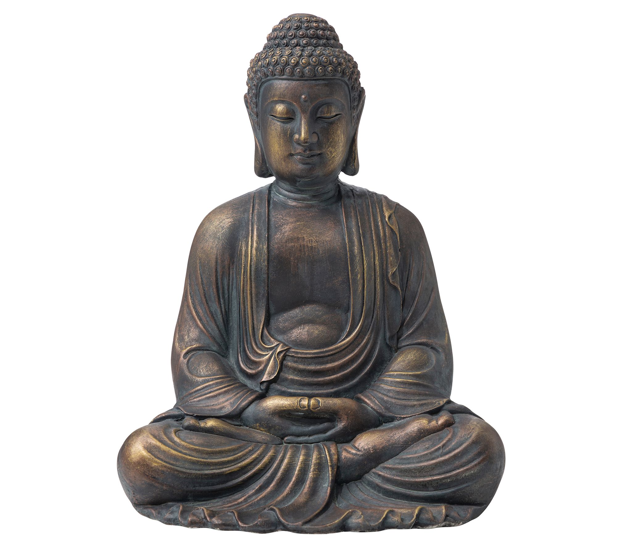 Glitzhome Meditating Zen Buddha Lawn Garden Sta tue - Large