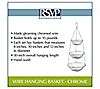 RSVP Chrome Wire Hanging Basket, 5 of 5