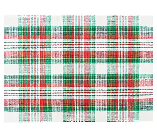 13"x19" Carter Christmas Plaid Placemat Set of 6 by Valerie