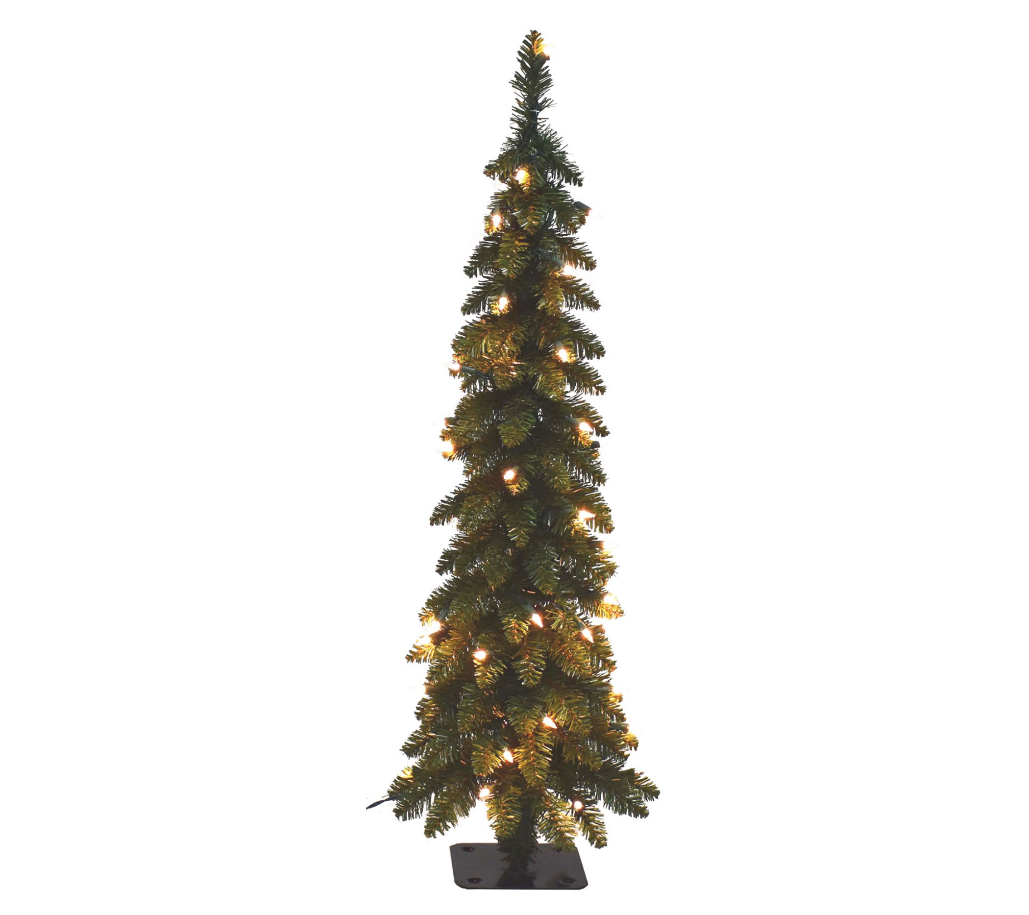 Santa's Workshop 4' Prelit Pencil Slim tree
