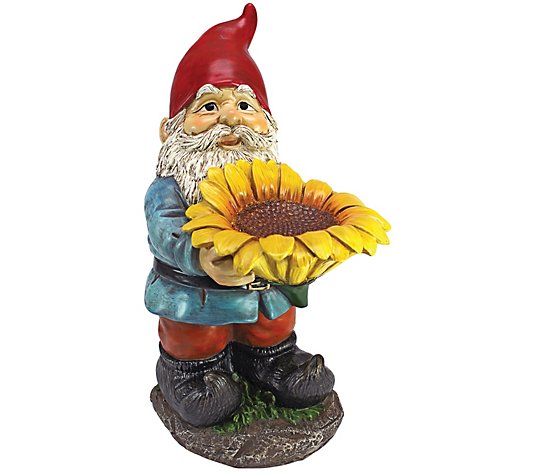 Design Toscano Sunflower Sammy Gnome Statue