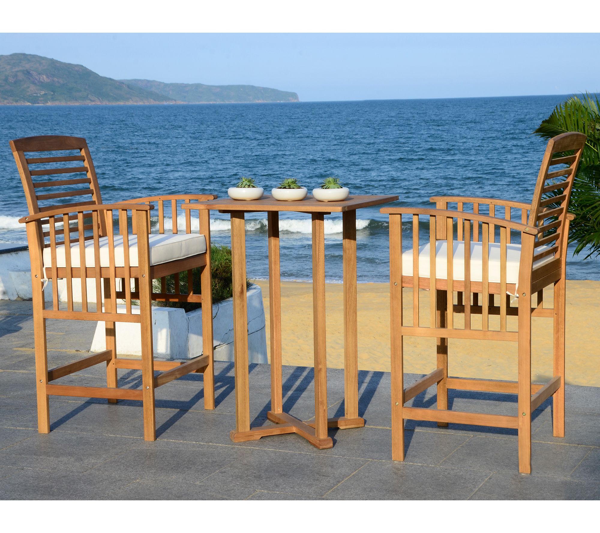Safavieh Pate 3-Piece Bar Table Bistro Set
