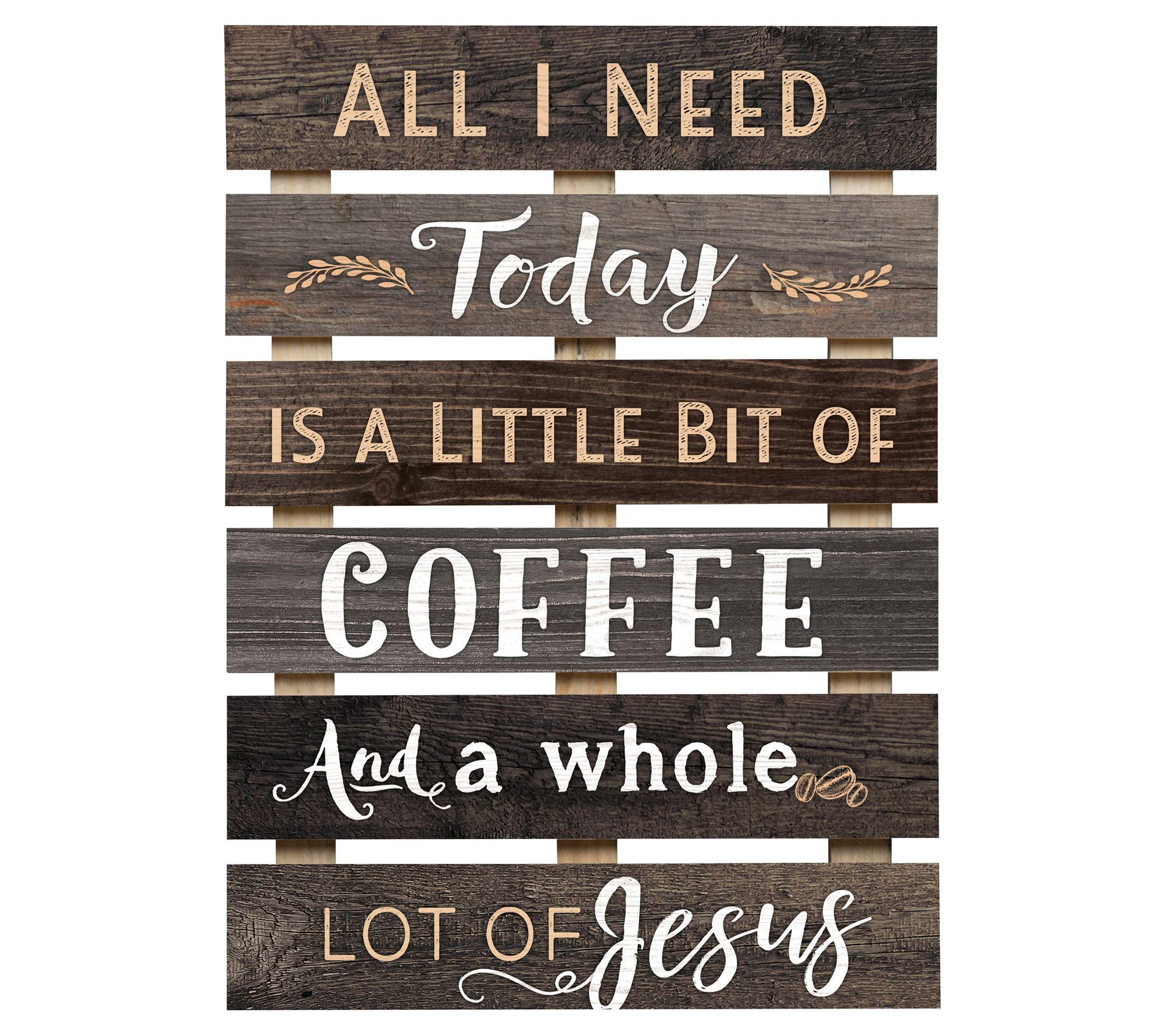 All I Need Is Coffee and Jesus - Wall Art - QVC.com
