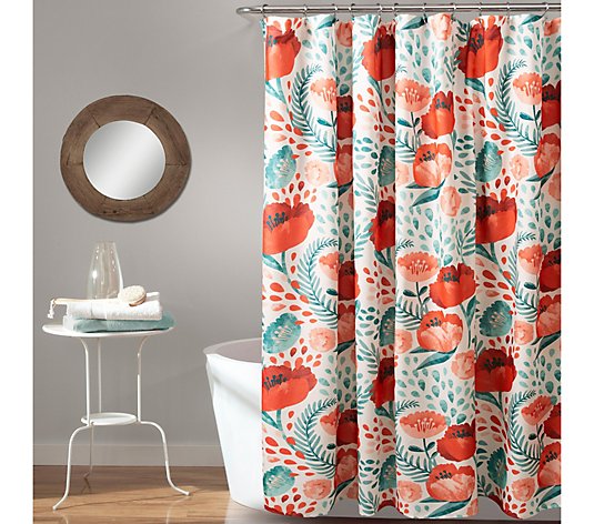 72 Shower Curtain By Lush Decor, Lush Decor Lillian Shower Curtain