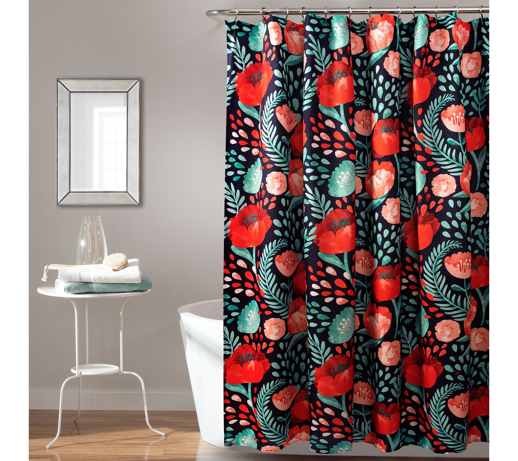 Poppy Garden 72" x 72" Shower Curtain by Lush Decor