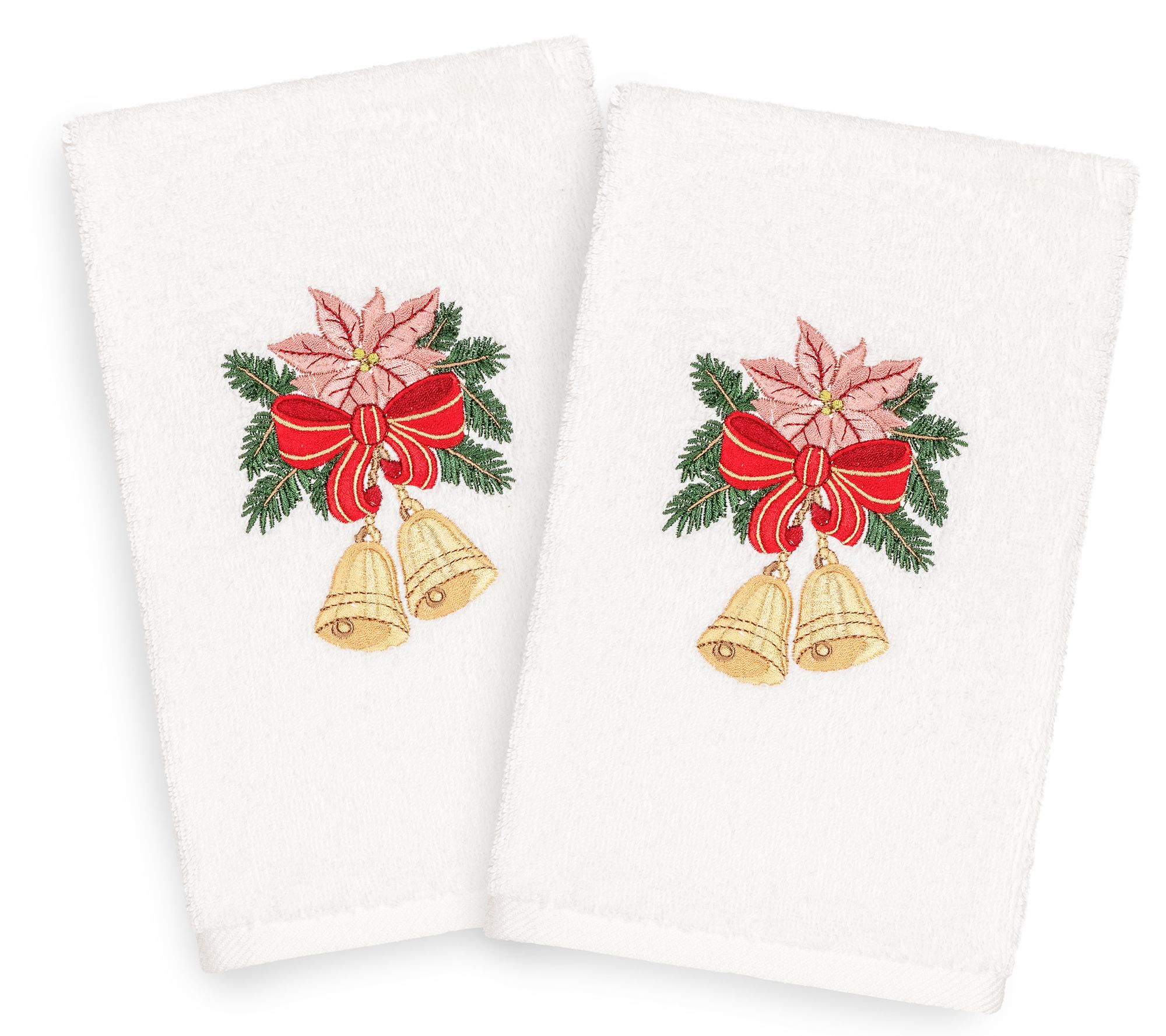 Linum Home Textiles Christmas Bells 2-Piece Hand Towels