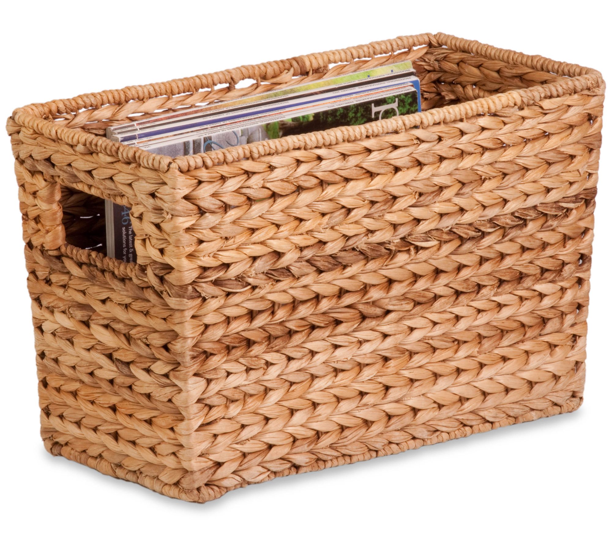 HoneyCanDo Water Hyacinth Storage Basket, Natural