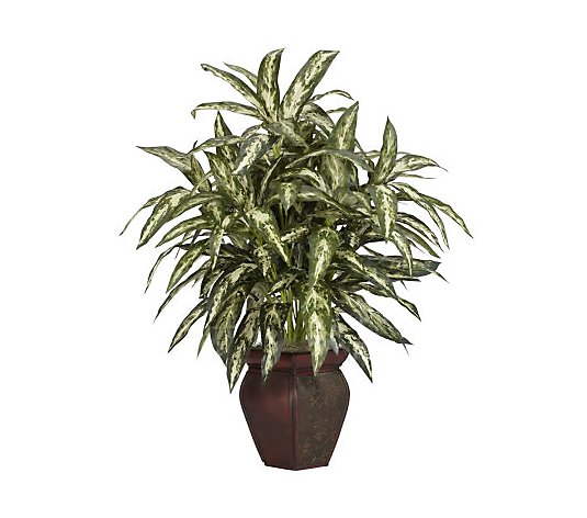 Aglaonema with Decorative Vase Plant by NearlyNatural