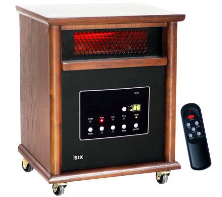 Lifesmart 1800 Sq. Ft. Infrared Heater w/ Cabinet u0026 Remote - QVC.com