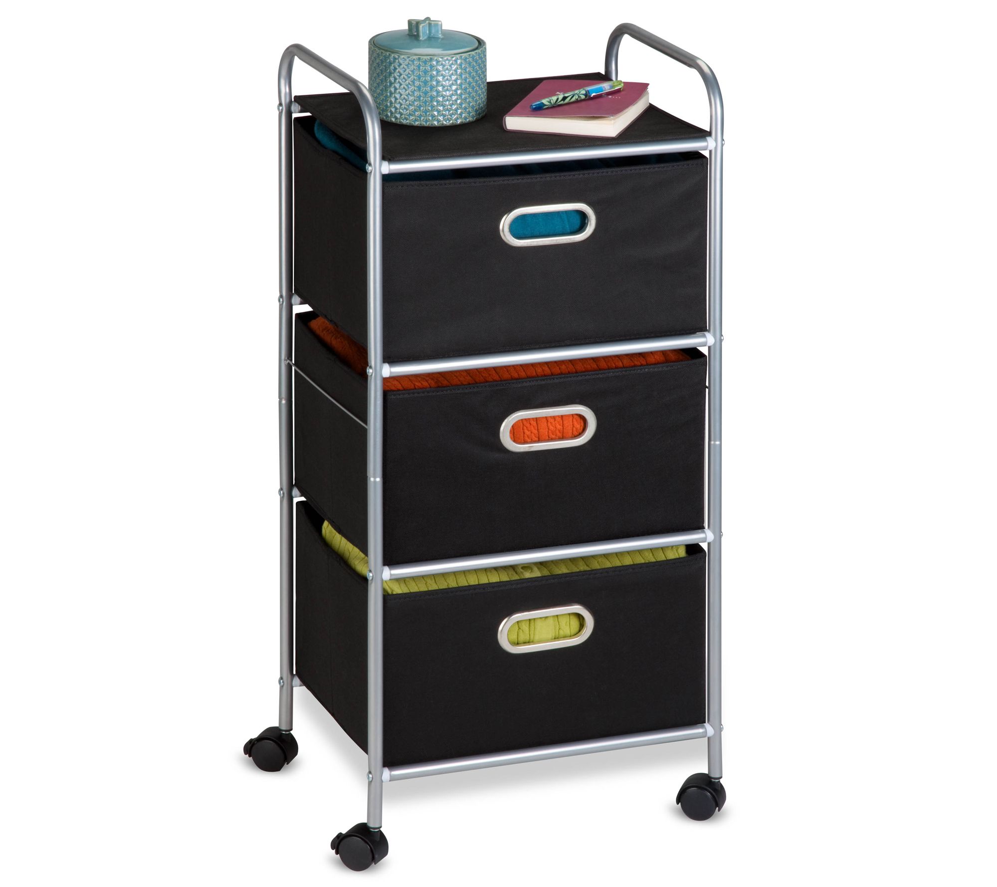 HoneyCanDo Rolling 3Drawer Craft Storage Cart, Black