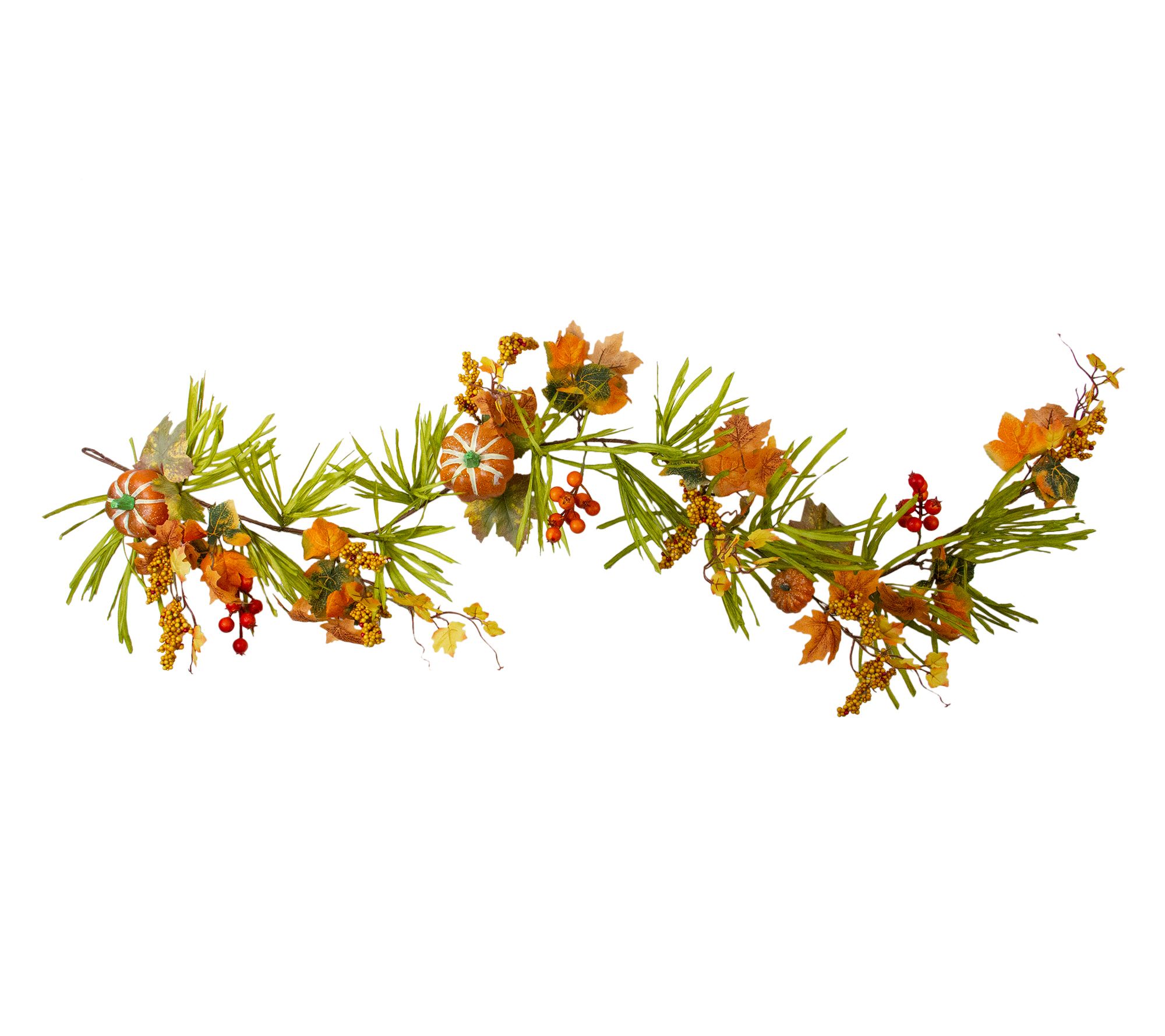 Northlight 5' x 10" Pumpkins & Berries w/ Leaves Garland