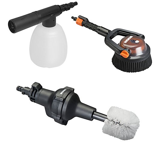 WORX Hydroshot Brush, Soap Dispenser & SqueegeeCleaning Kit 