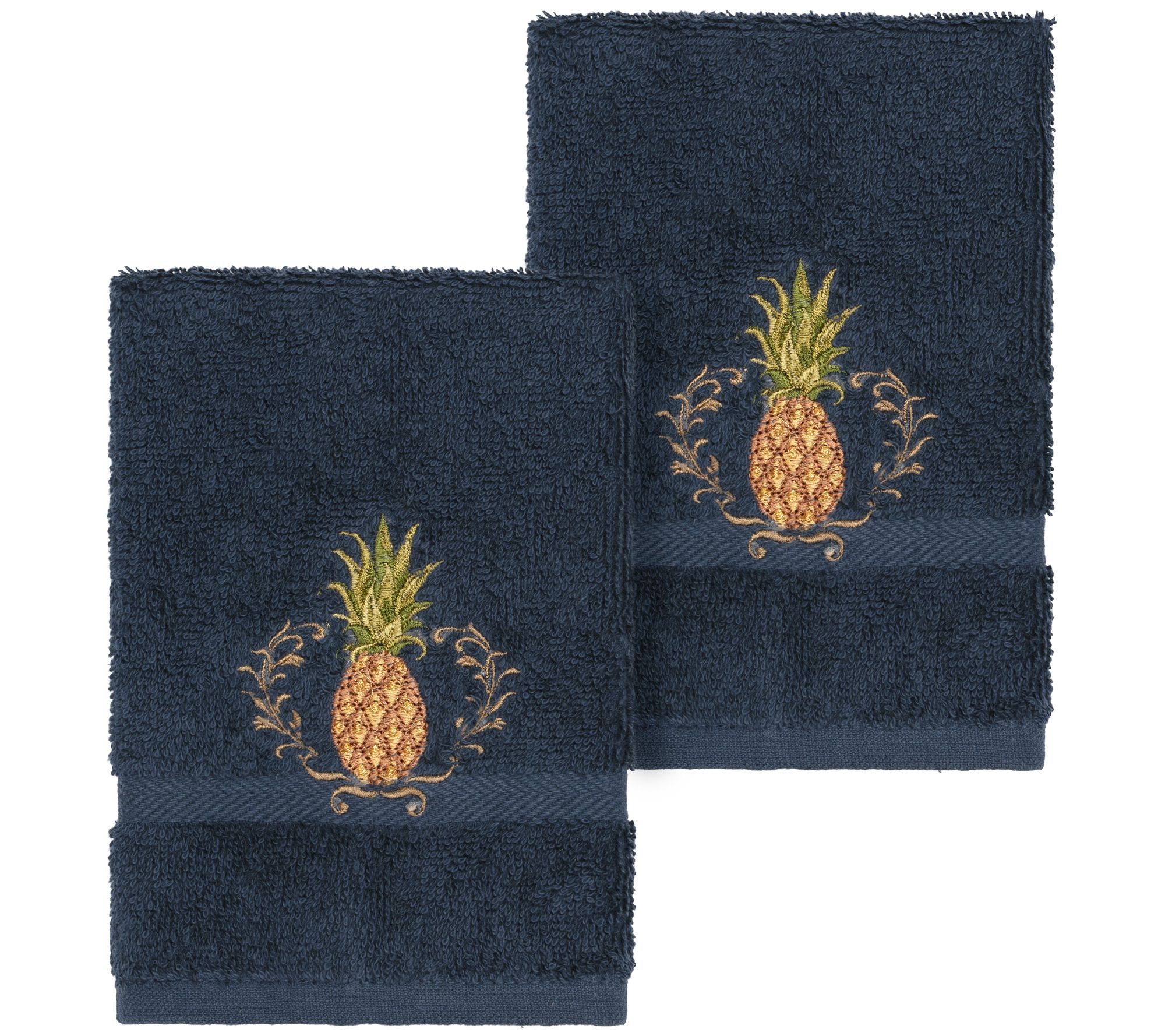 Linum Home Textiles Welcome 2PC Embellished Washcloth Set