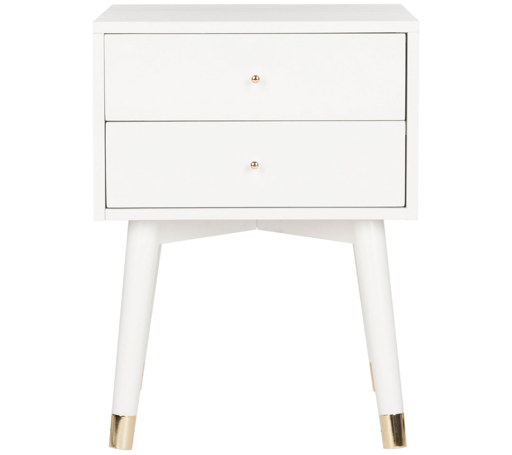 Safavieh Lyla Mid Century Retro Gold/Silver CapNightstand