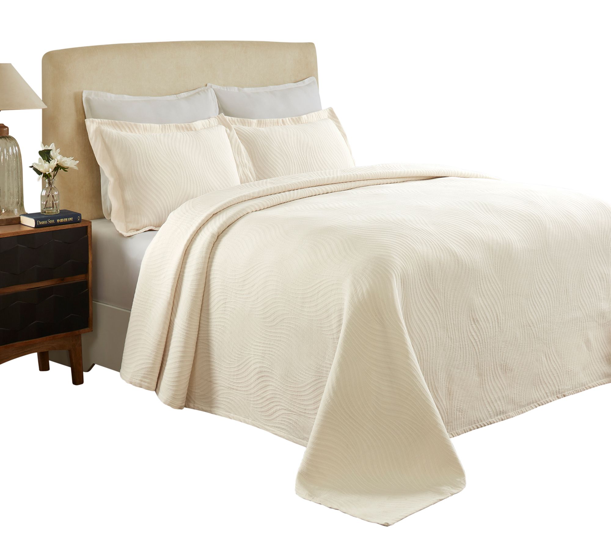 Superior Cotton 2-Piece Jacquard Matelasse TwinBedspread Set