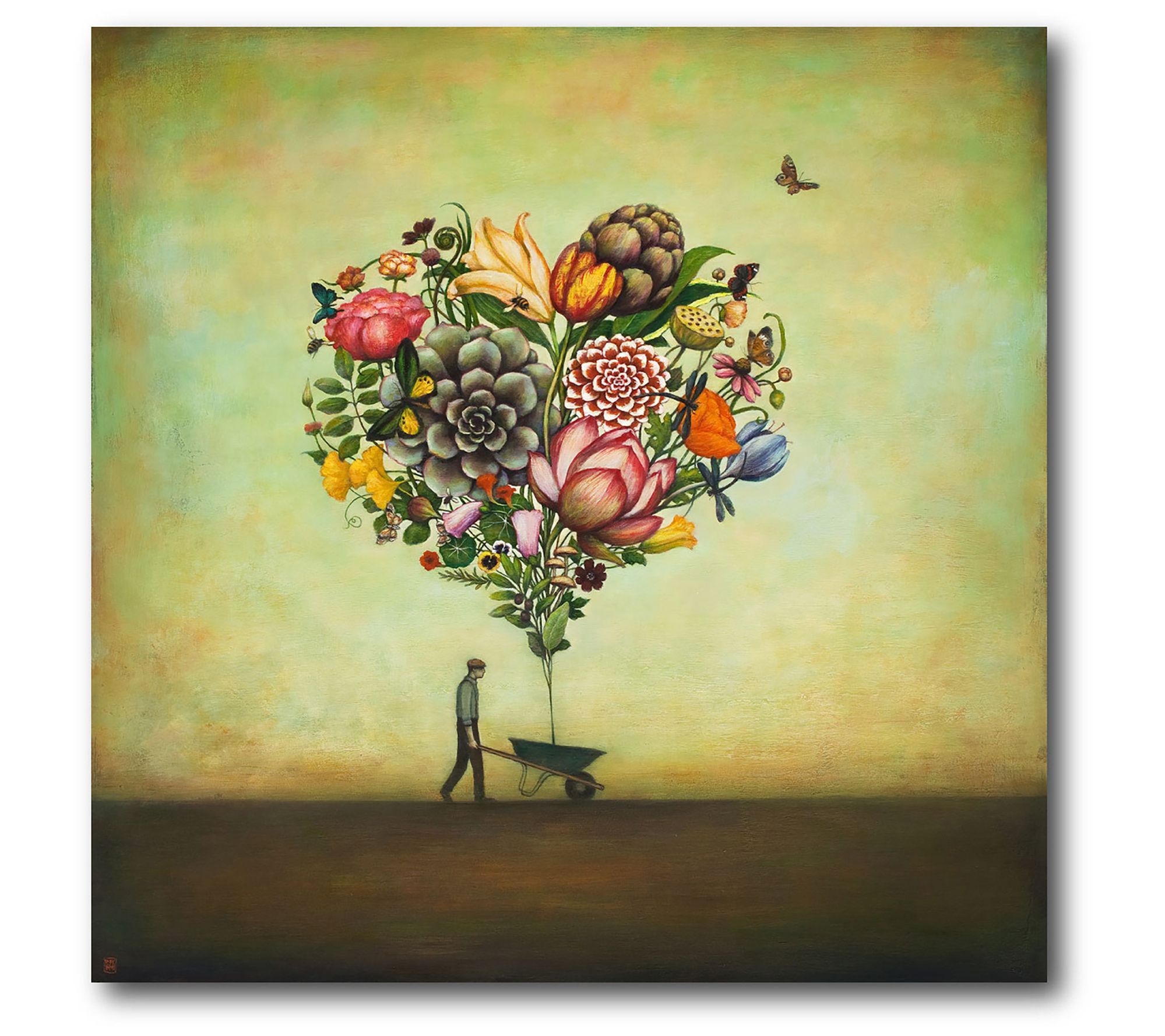 Courtside Market Big Heart Bounty 16x16 CanvasWall Art