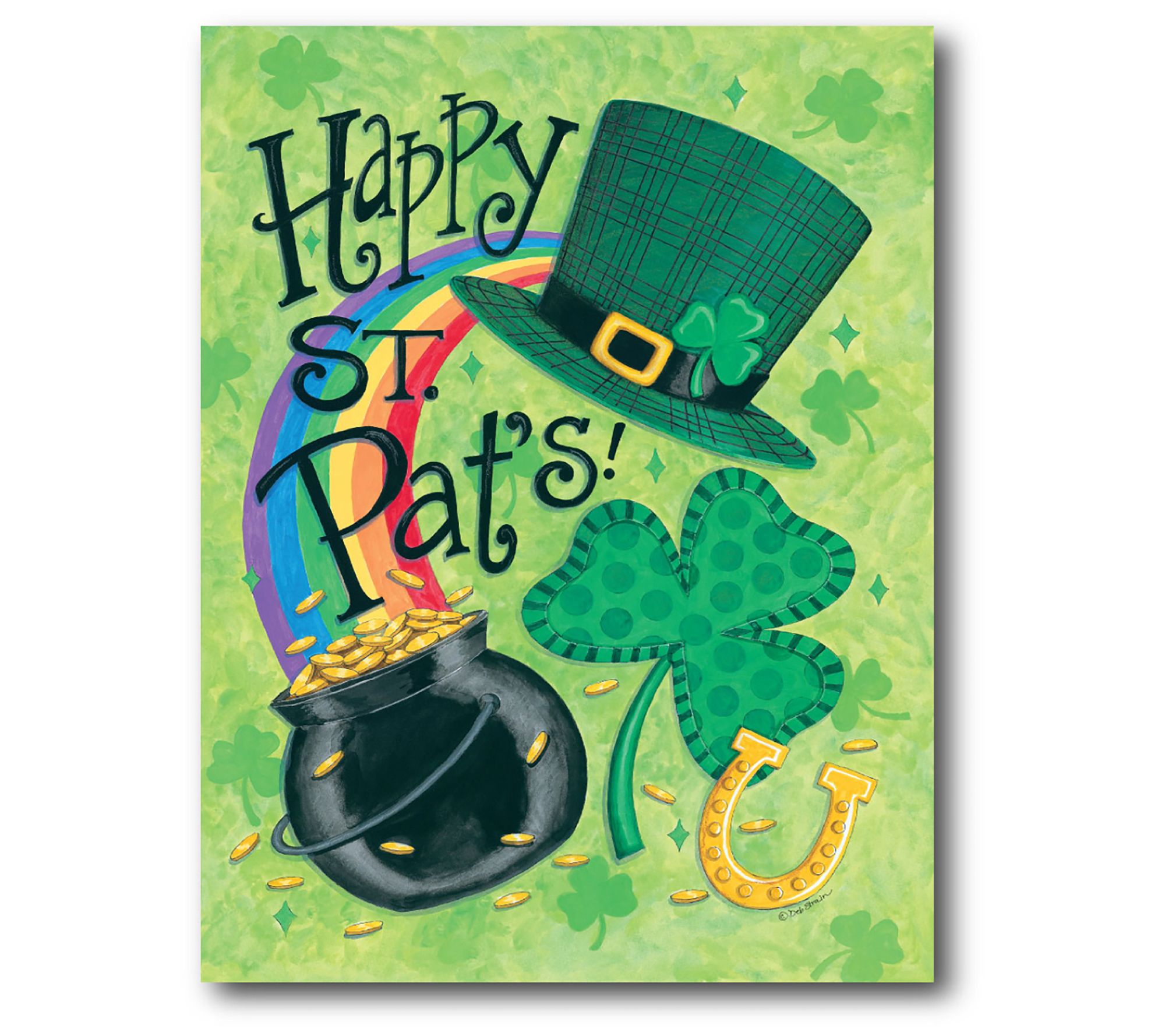 Courtside Market Happy St Pat's Rainbow 11x14 Canvas Wall Art