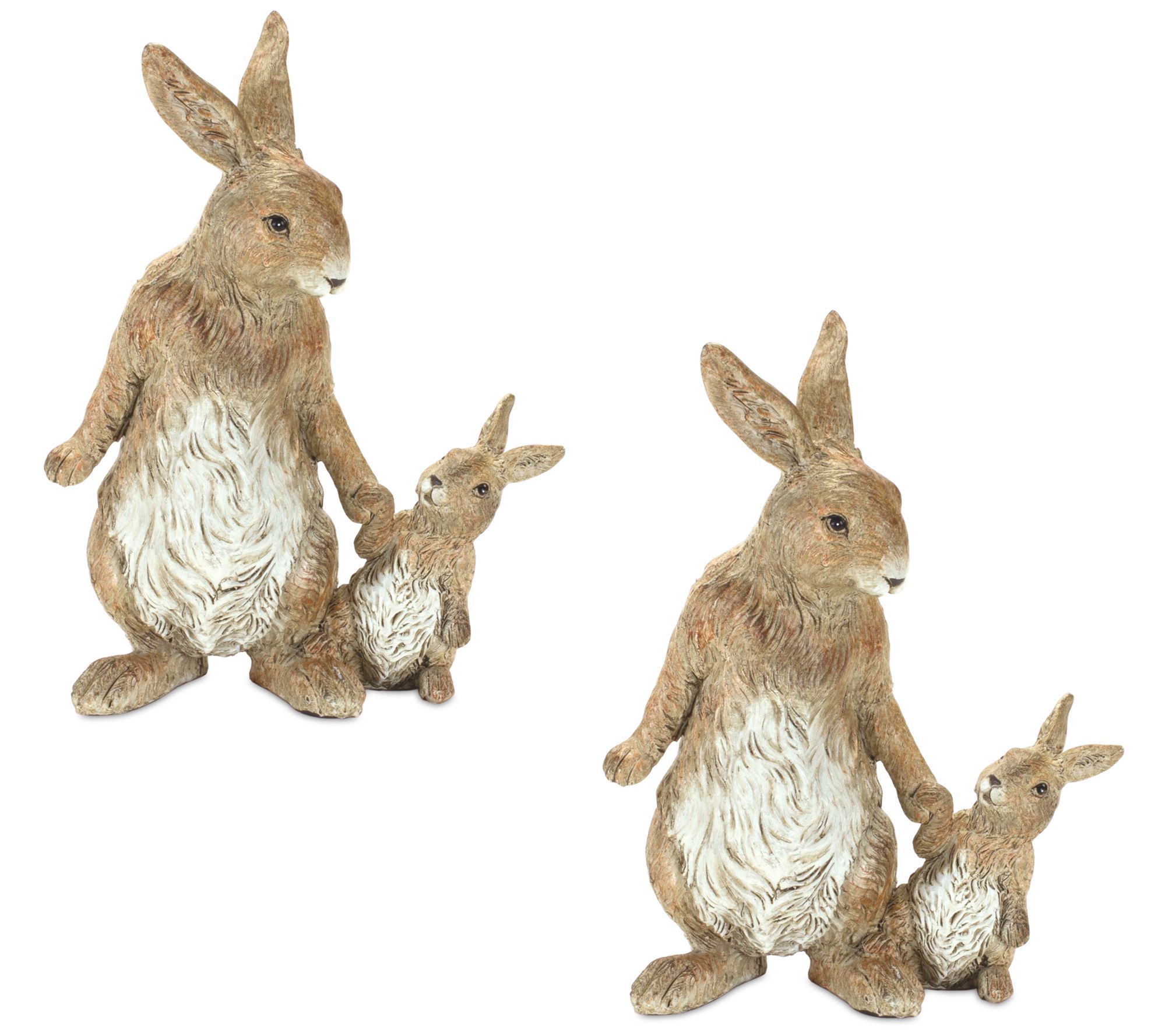 Melrose Rabbit with Baby Bunny Figurine - Set of Two