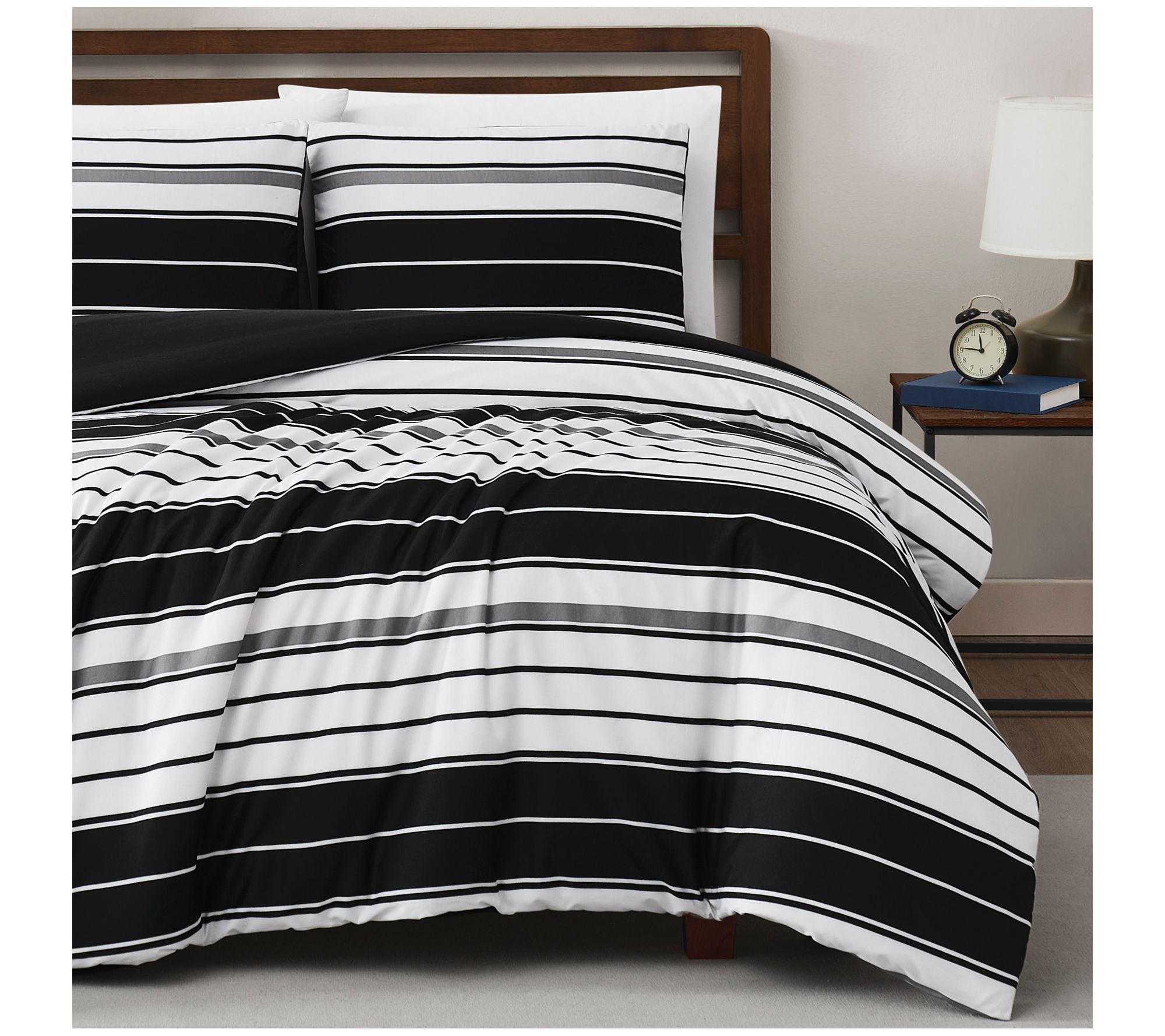 Black And White Striped Comforter