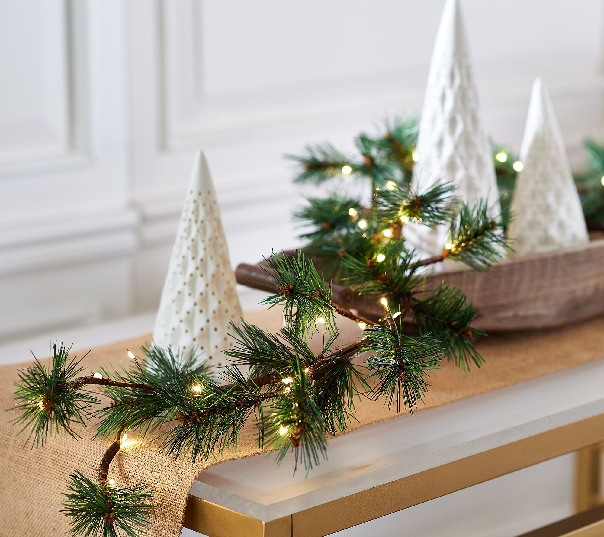 "As Is" Bethlehem Lights 5' Illuminated Pine Garland