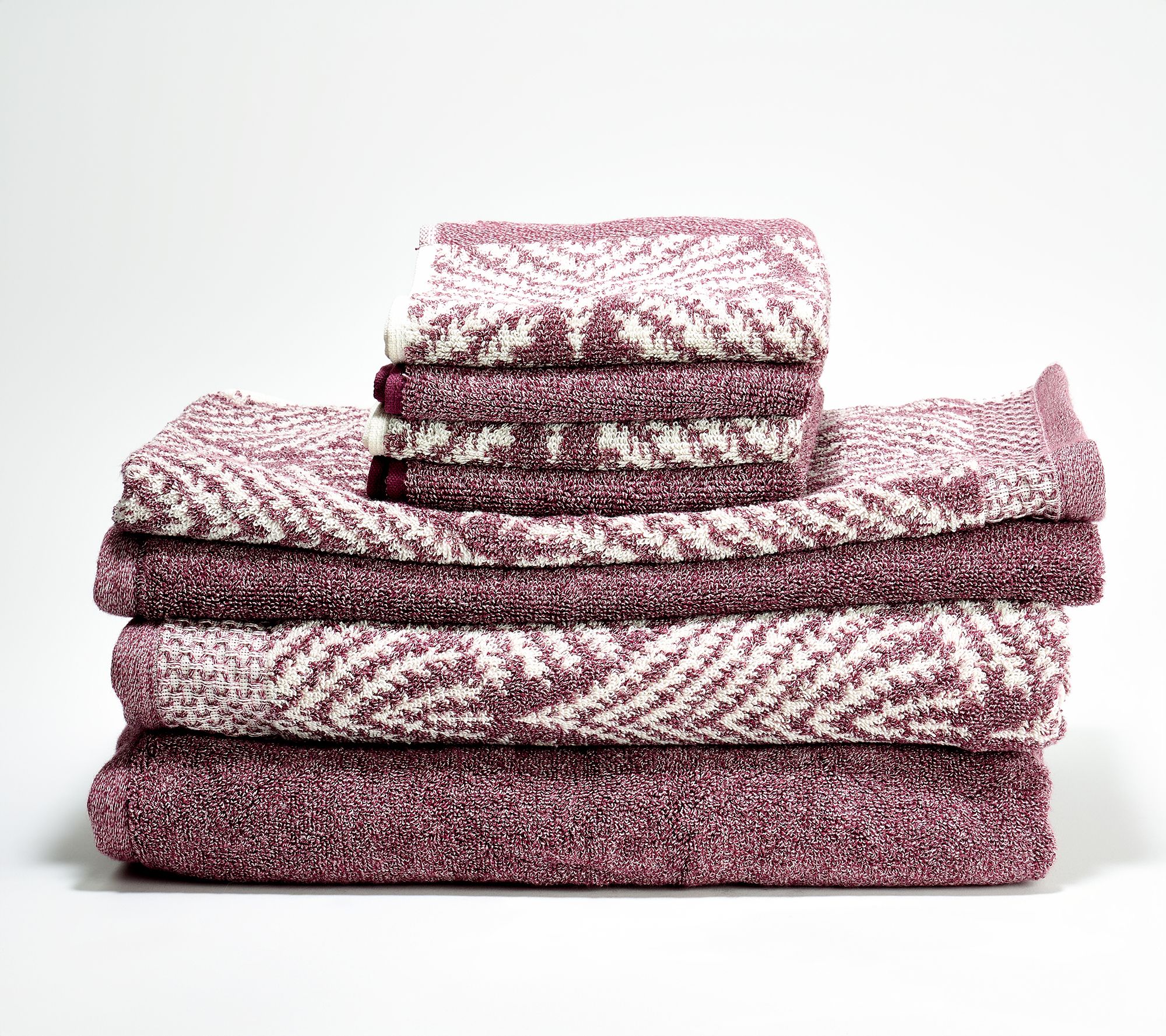 Home Reflections 8-pc Jacquard & Solid Towel Set