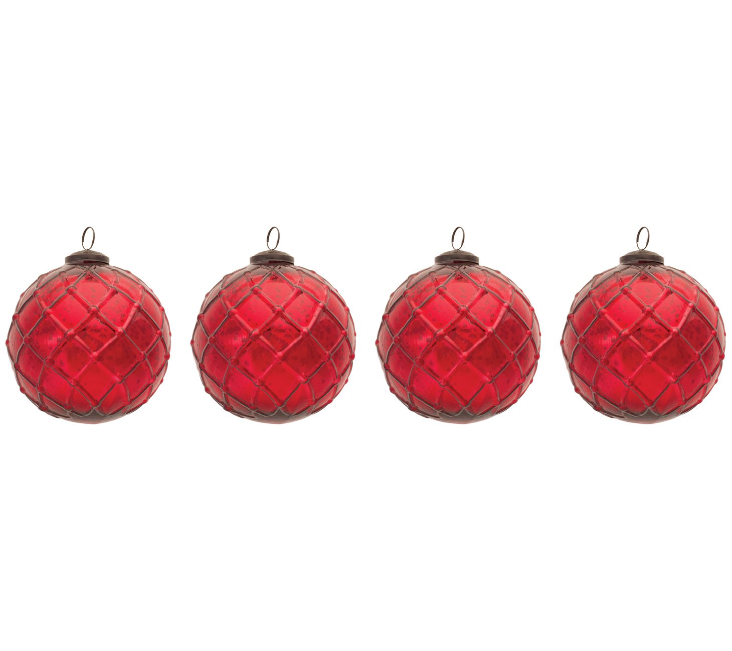 Melrose Mercury Glass Ball Ornament (Set of 4) - QVC.com