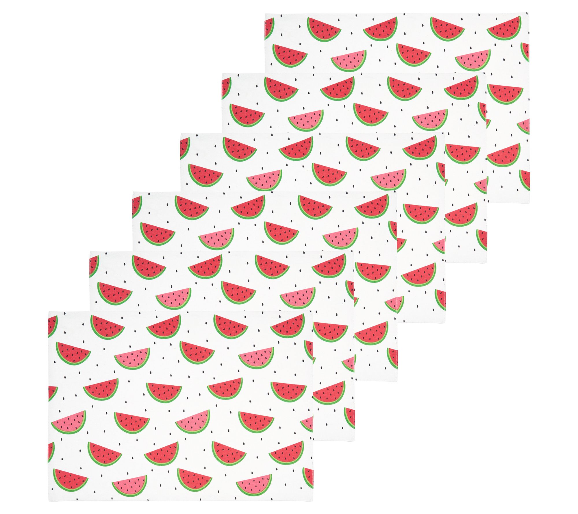 Watermelon Whimsy Set of 6 Placemats by Valerie