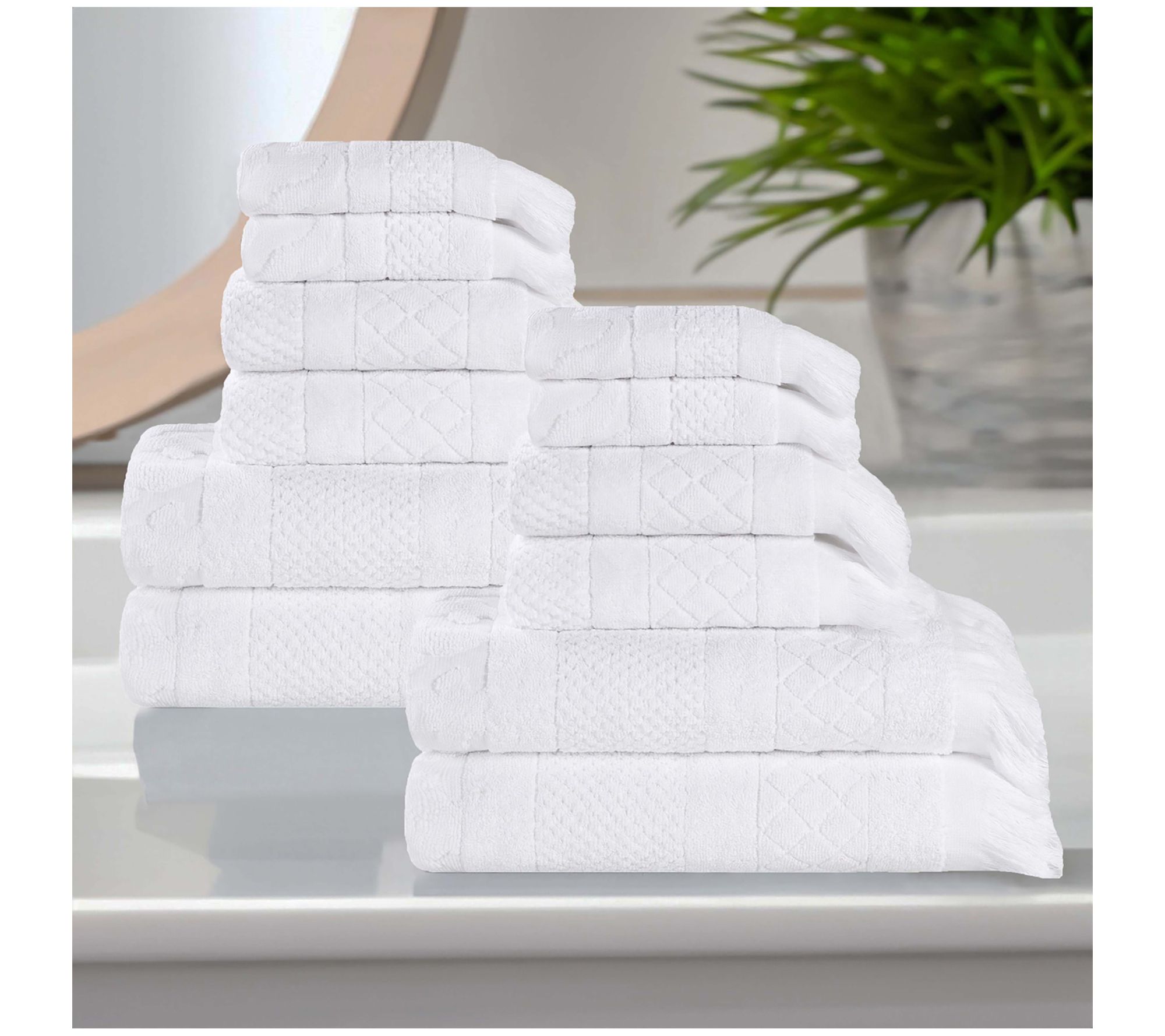 Superior 12-Piece Cotton Towel Set 