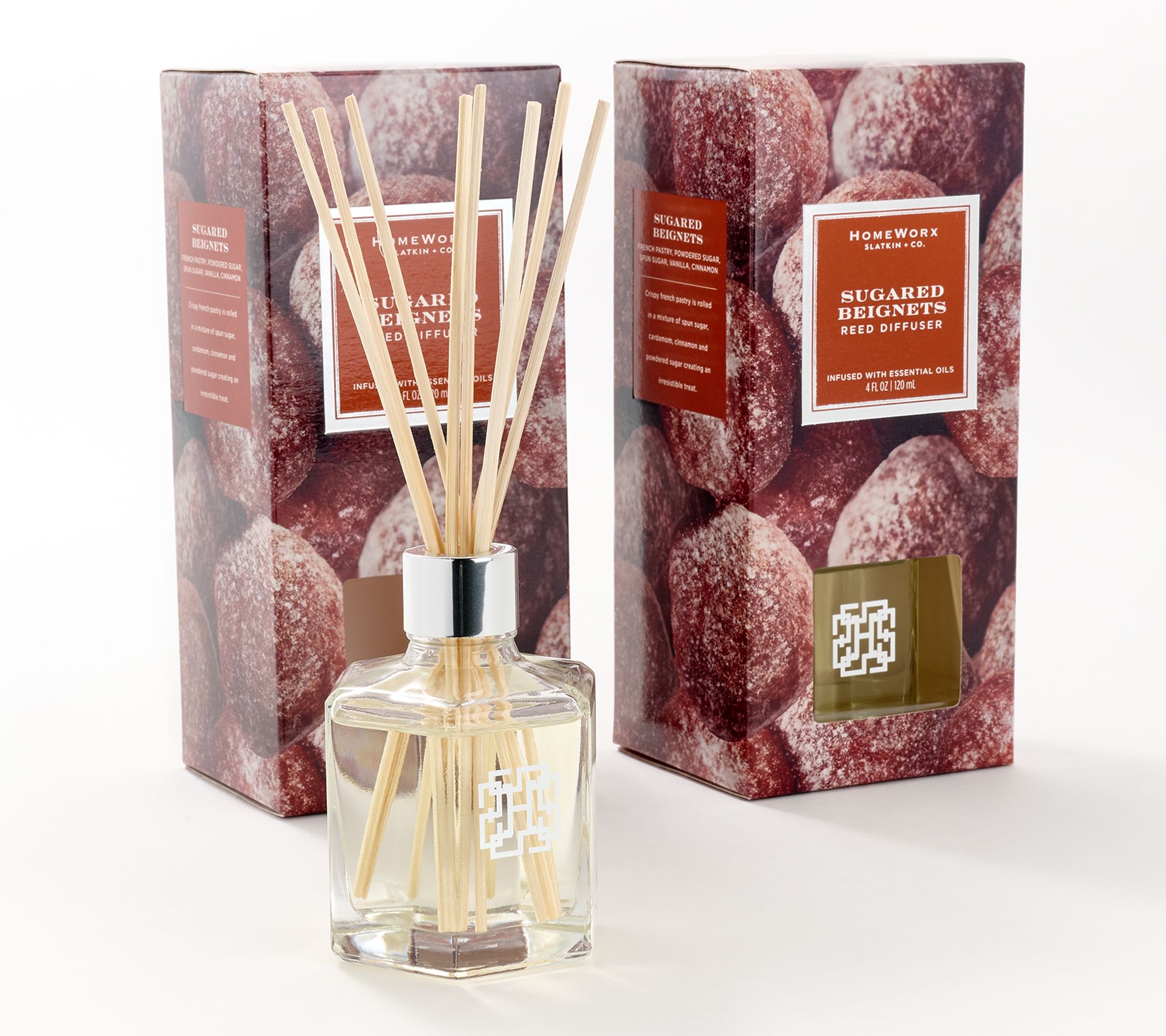 HomeWorx by Slatkin + Co. S/2 Sugared Beignets Reed Diffusers