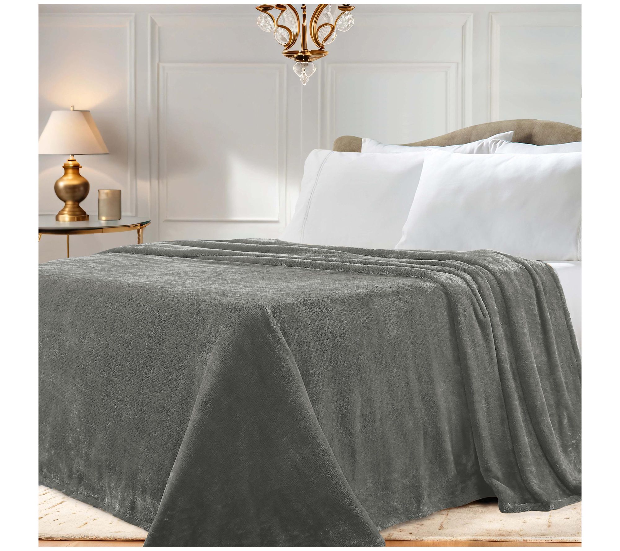 Superior Solid Fleece Medium Weight Fluffy SoftBlanket Twin