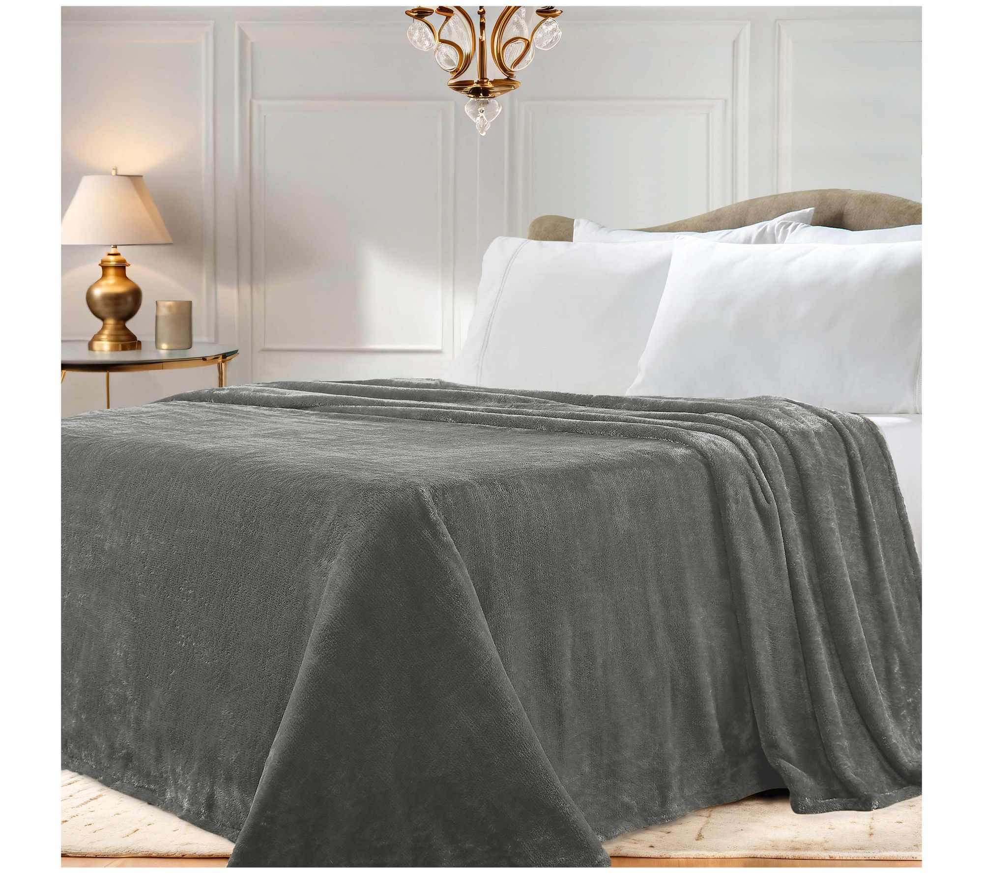 Superior Solid Fleece Medium Weight Fluffy SoftBlanket Twin