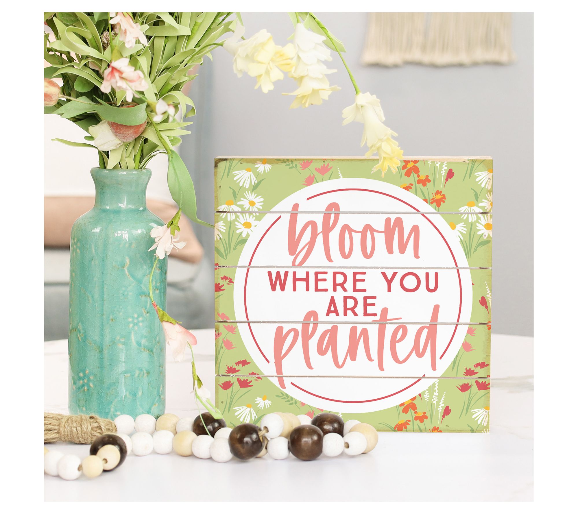 Sincere Surroundings 8" Bloom Planted Green Pallet Petite