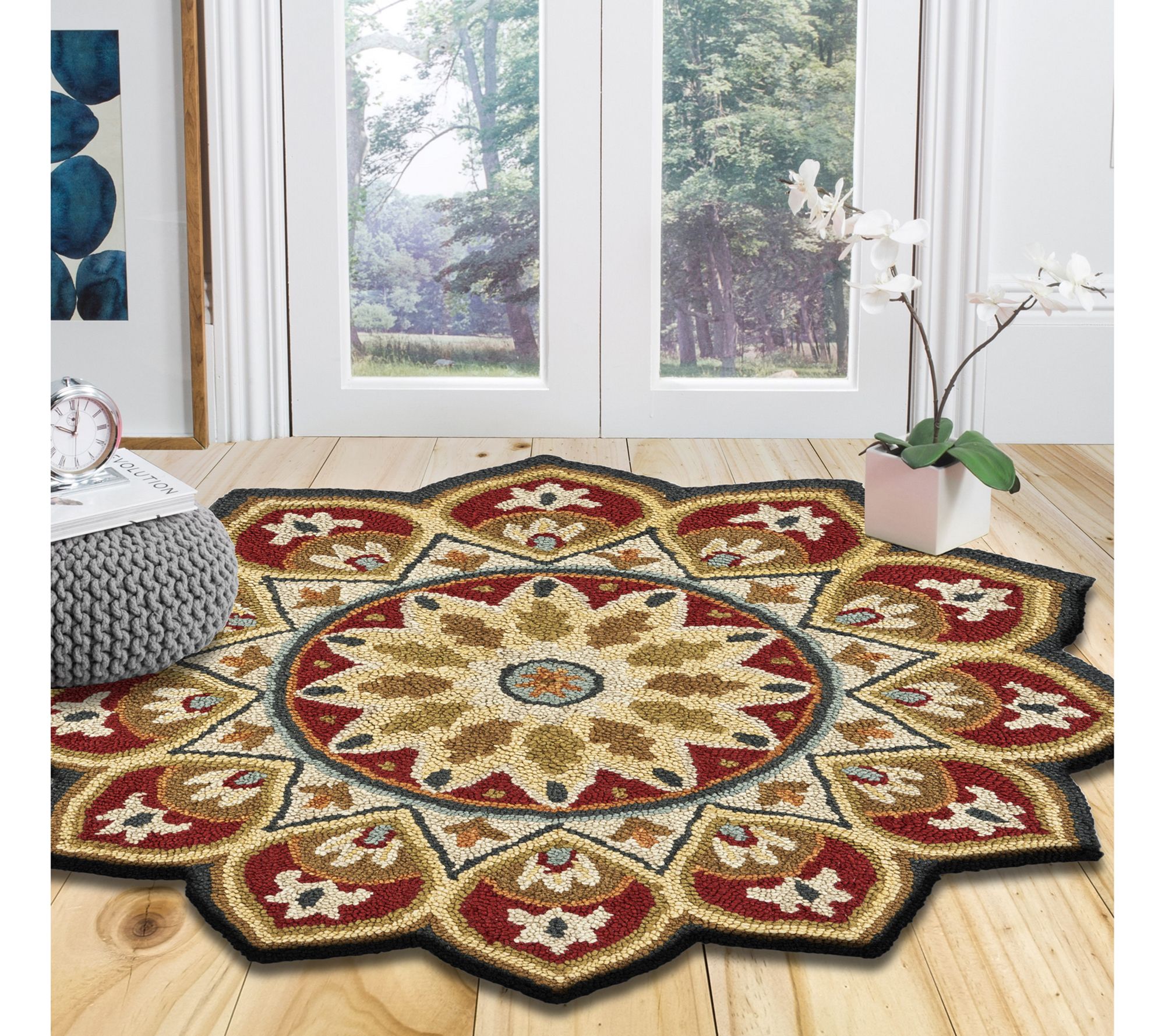 Ox Bay Classic Medallion Hand-Tufted Wool Indoor Rug, 6' Round