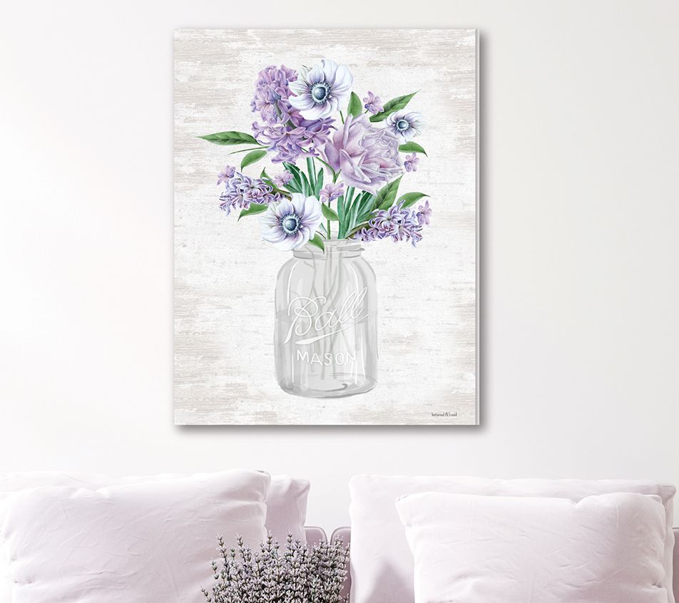 Courtside Market Spring Bouquet Violet 20x24 Canvas Wall Art