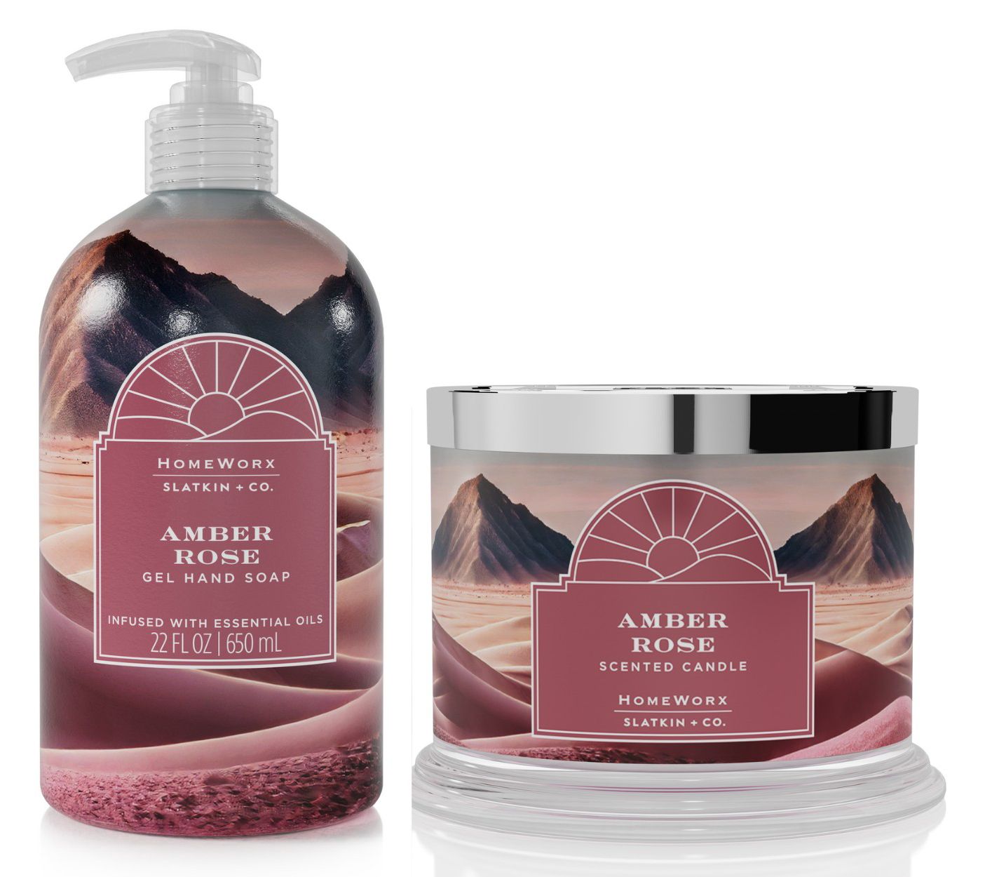 HomeWorx by Slatkin + Co. 14oz Candle + 22oz Hand Soap