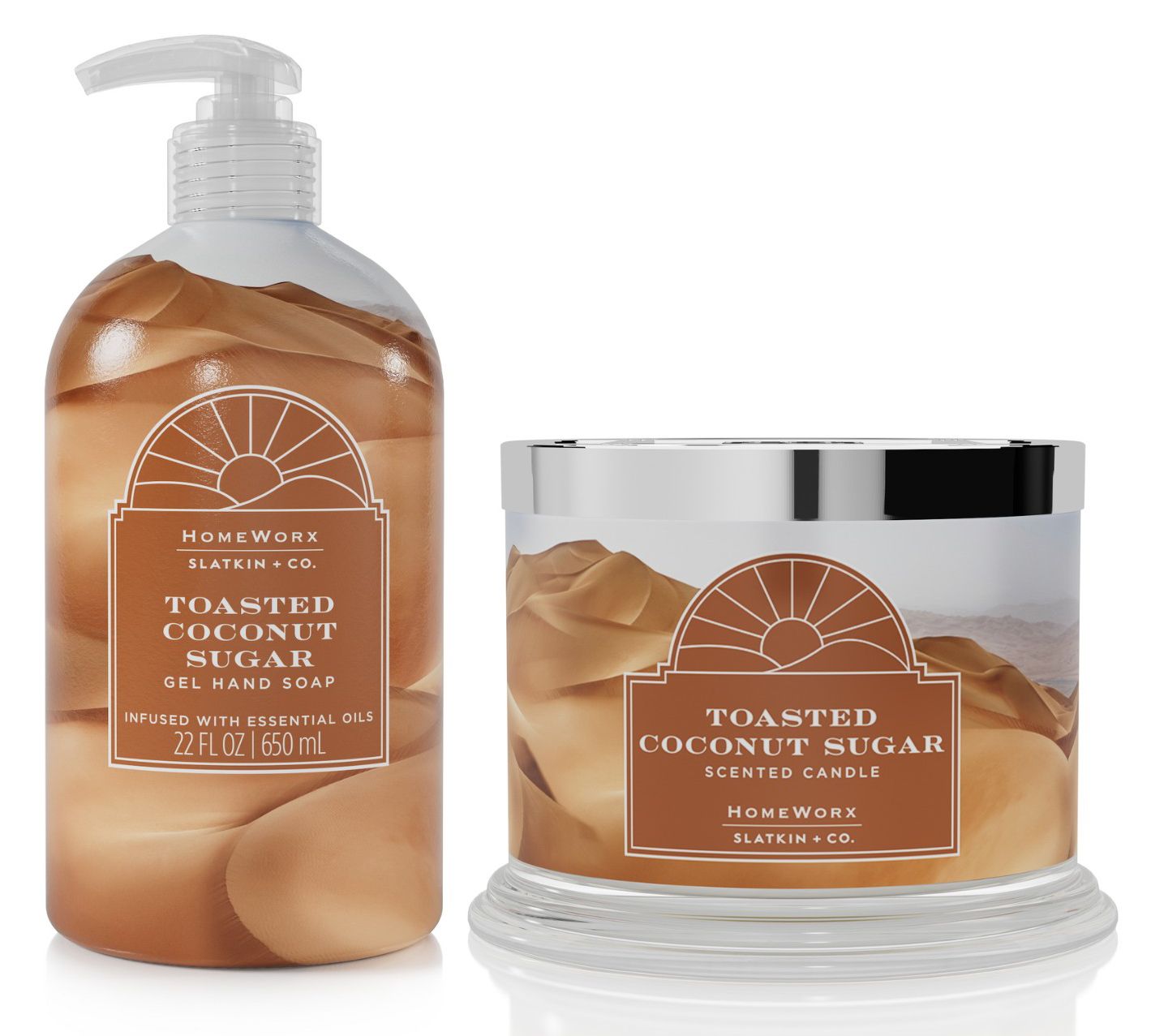 HomeWorx by Slatkin + Co. 14oz Candle + 22oz Hand Soap