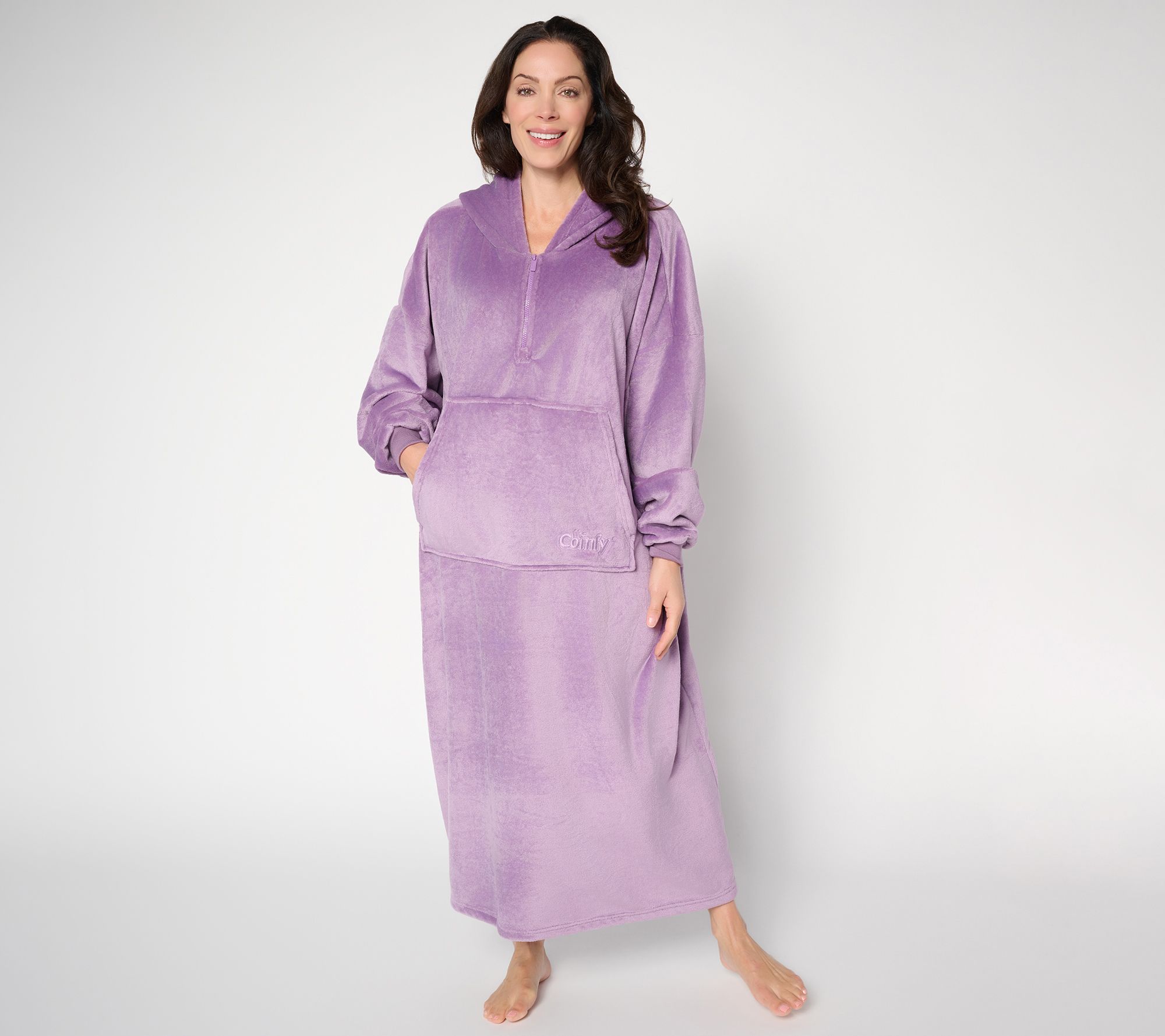  The Comfy Dream Long Quarter Zip Wearable Blanket