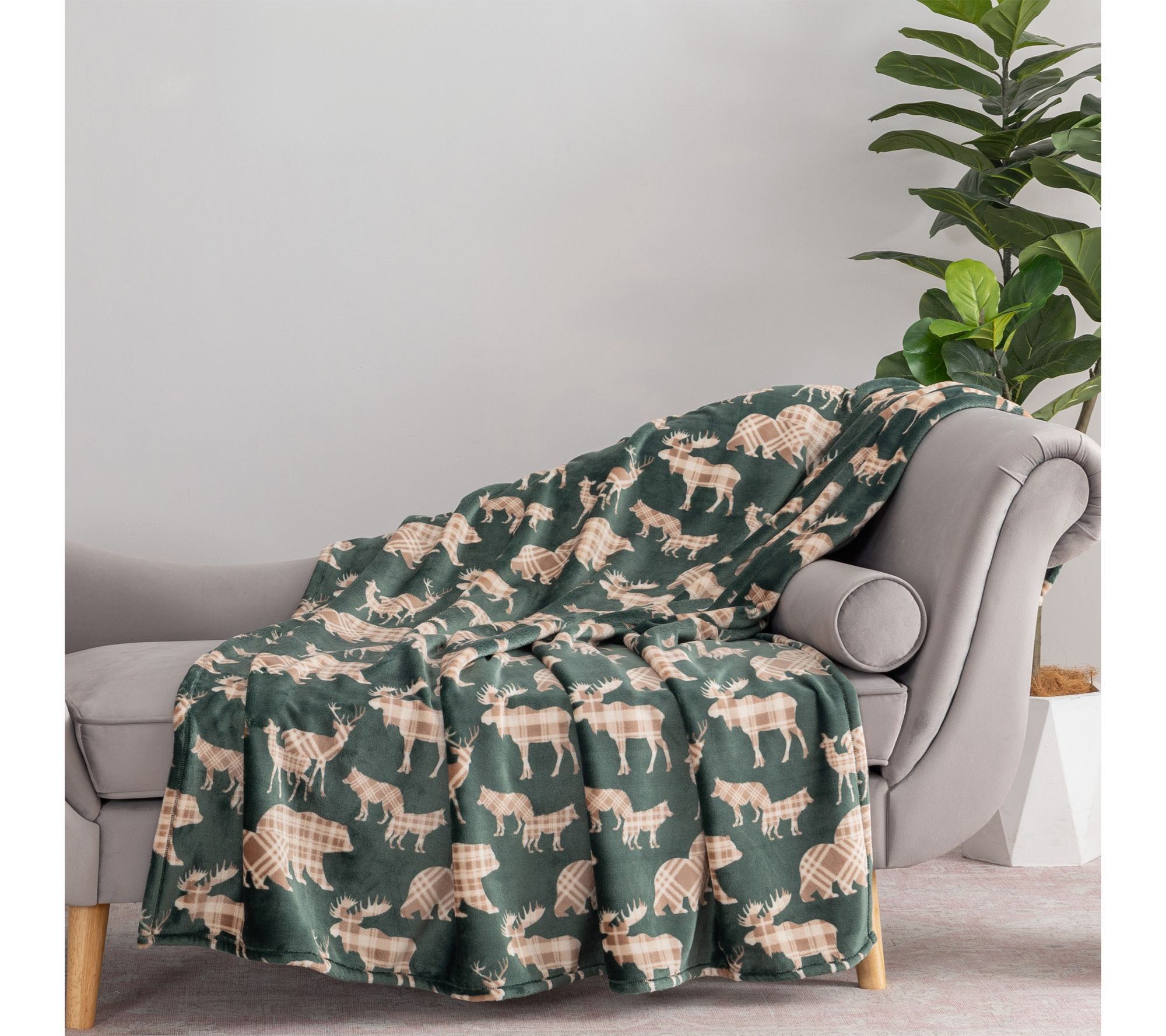 Berkshire 60x70 Printed Velvetsoft Lodge Throw