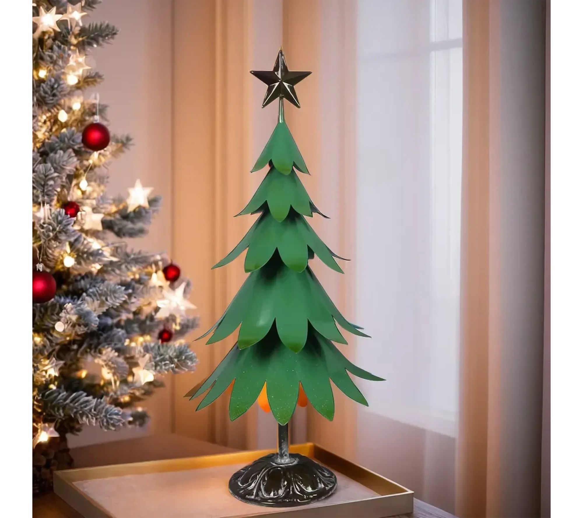 Young's Metal Christmas Tree Tabletop Decor