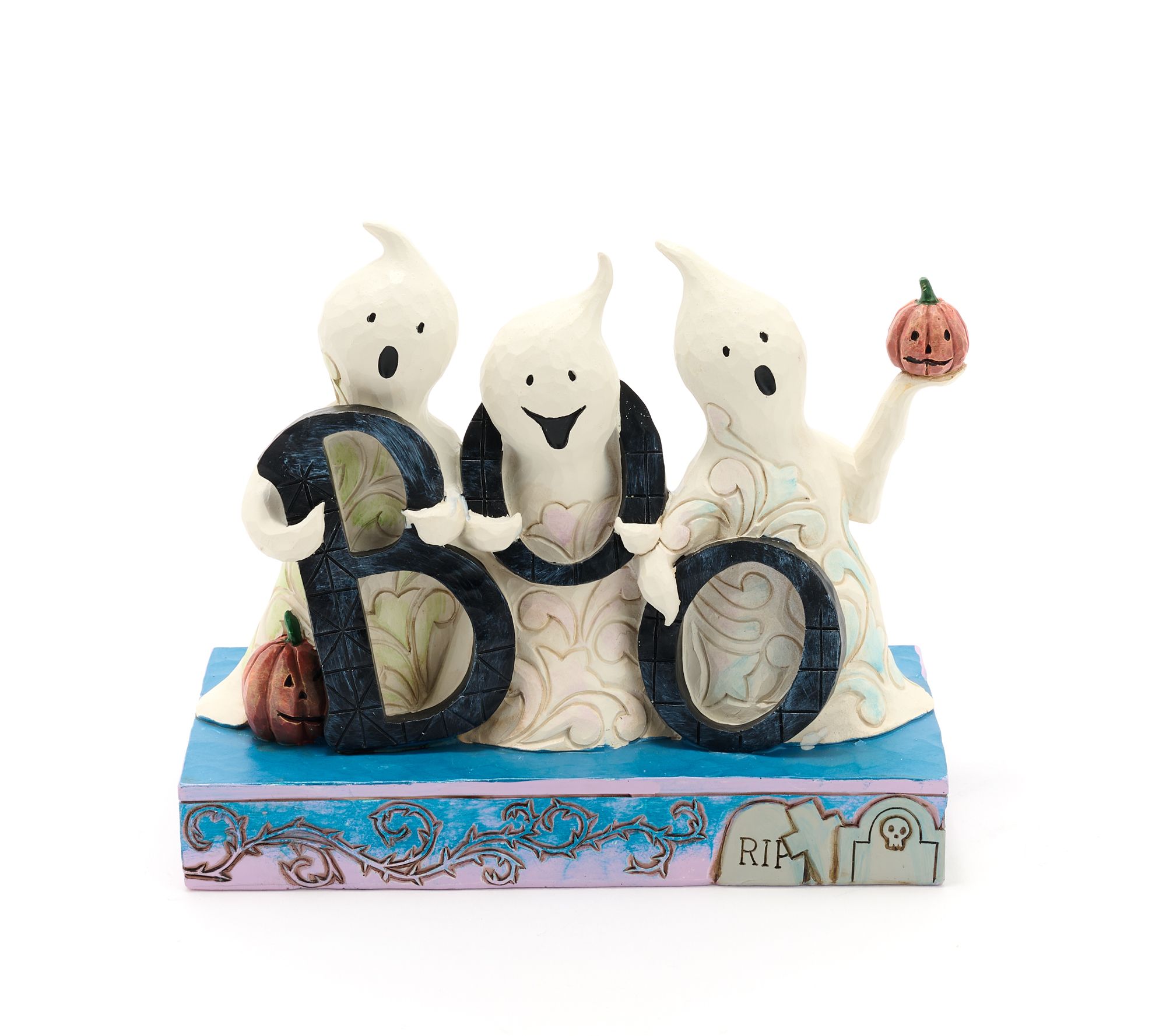 "As Is" Jim Shore Heartwood Creek 5" Ghosts with BOO Sign