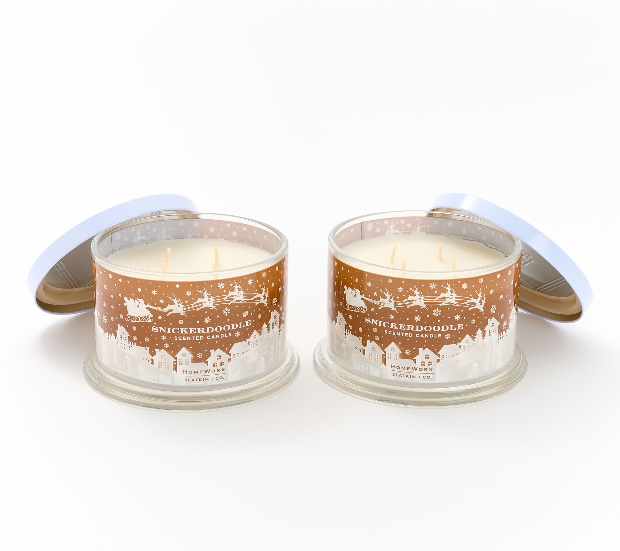 "As Is" HomeWorx by Slatkin + Co. 18oz S/2 Santa Claus Candles