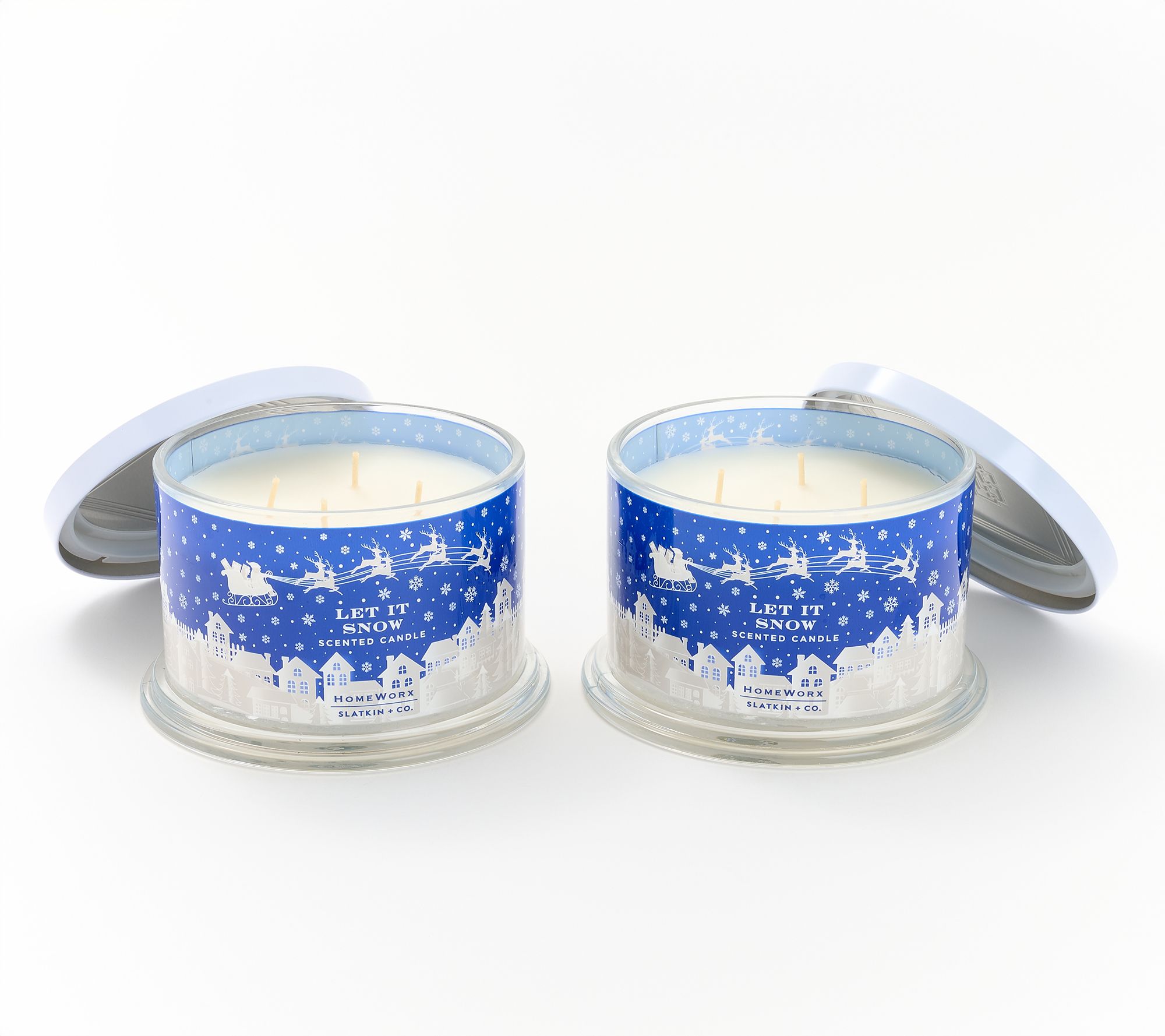 "As Is" HomeWorx by Slatkin + Co. 18oz S/2 Santa Claus Candles