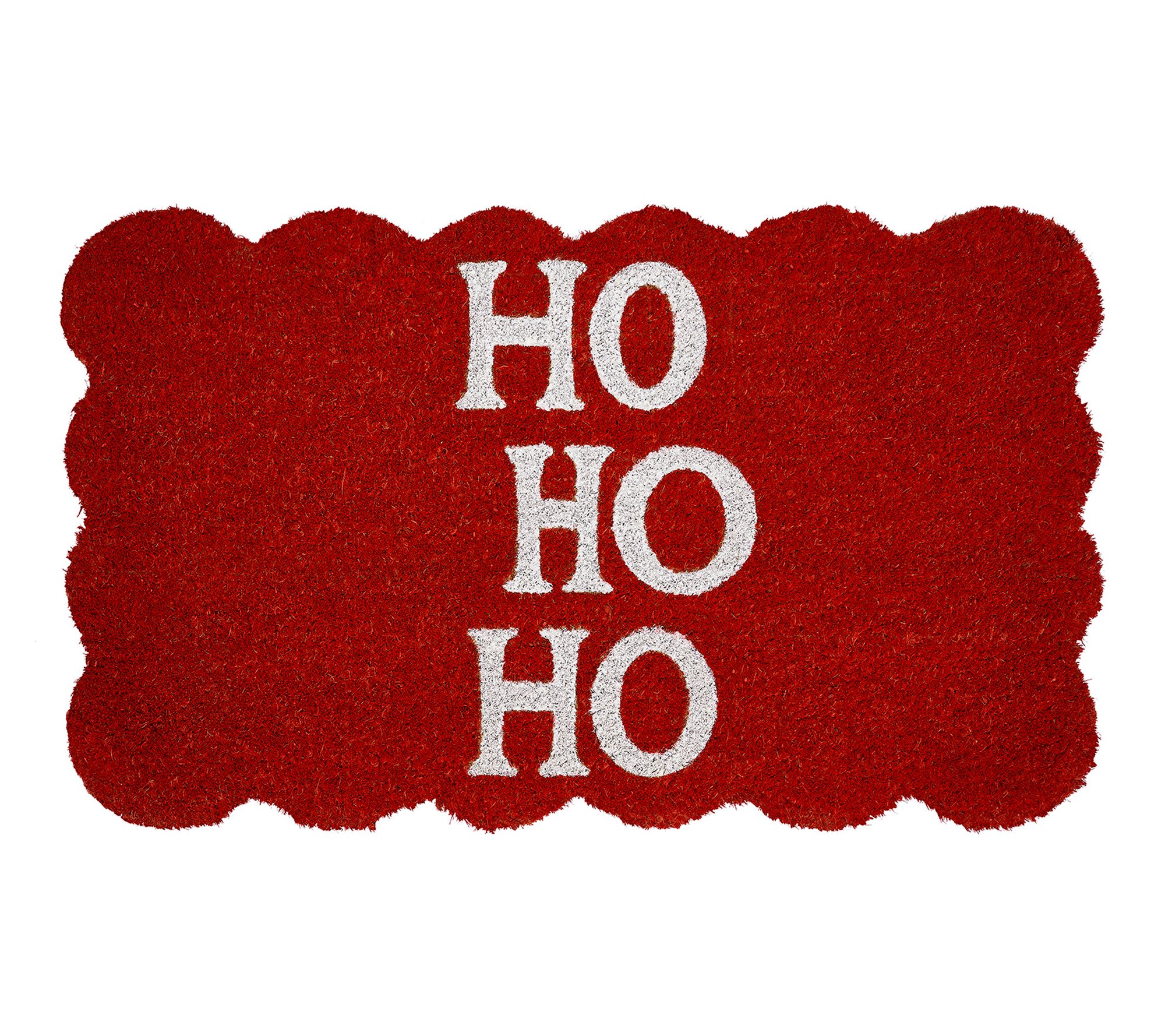 Hallmark Red Ho Ho Ho Holiday Outdoor Coir Doormat, 18" x 30"