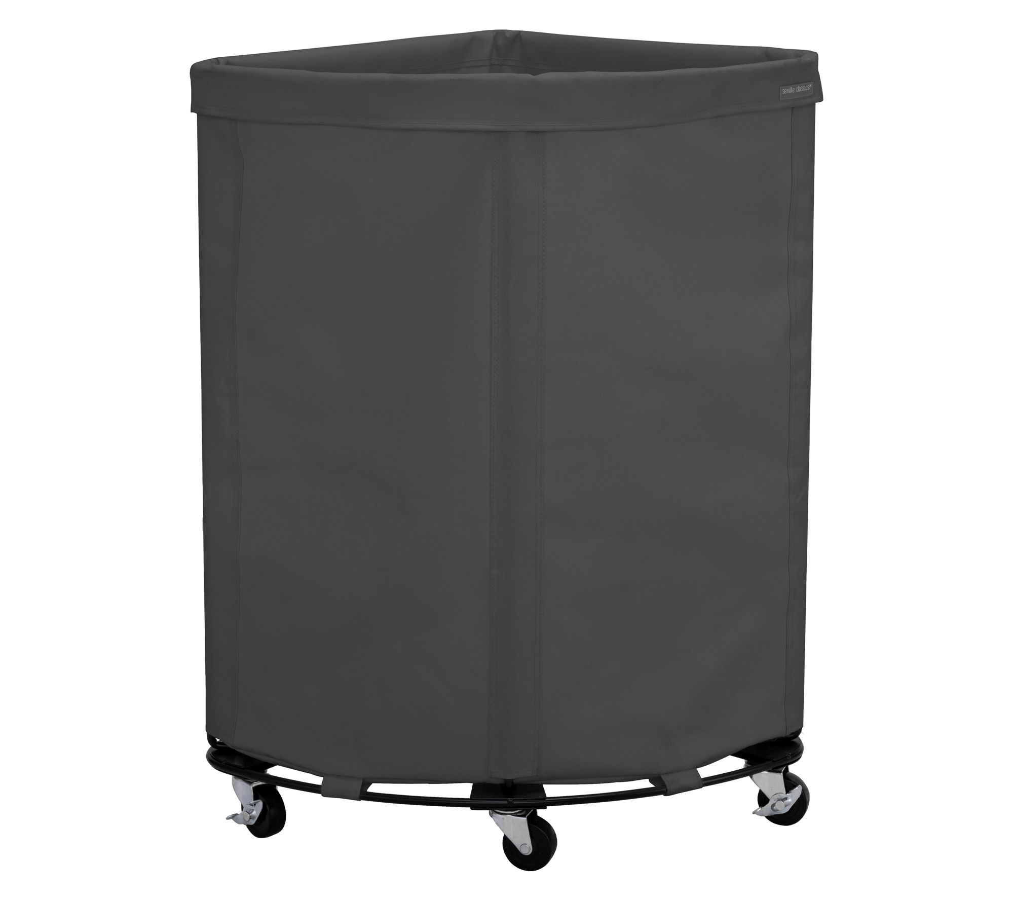 Seville Classics Heavy-Duty Rolling Corner Landy Room Hamper