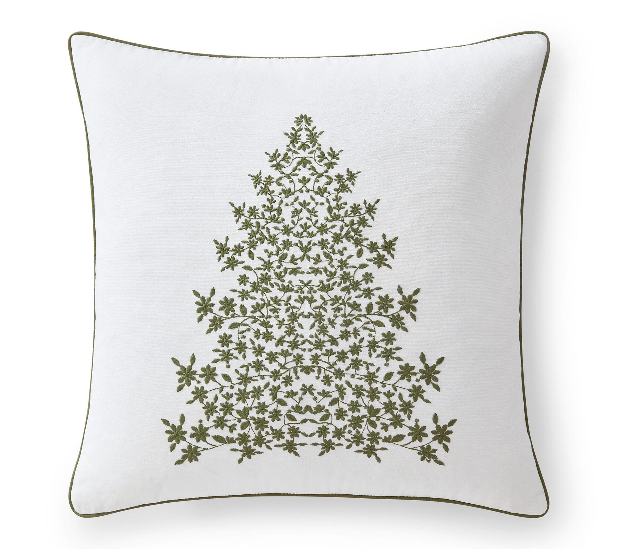 Martha Stewart Holiday Tree Cotton 20"X20" Decorative Pillow