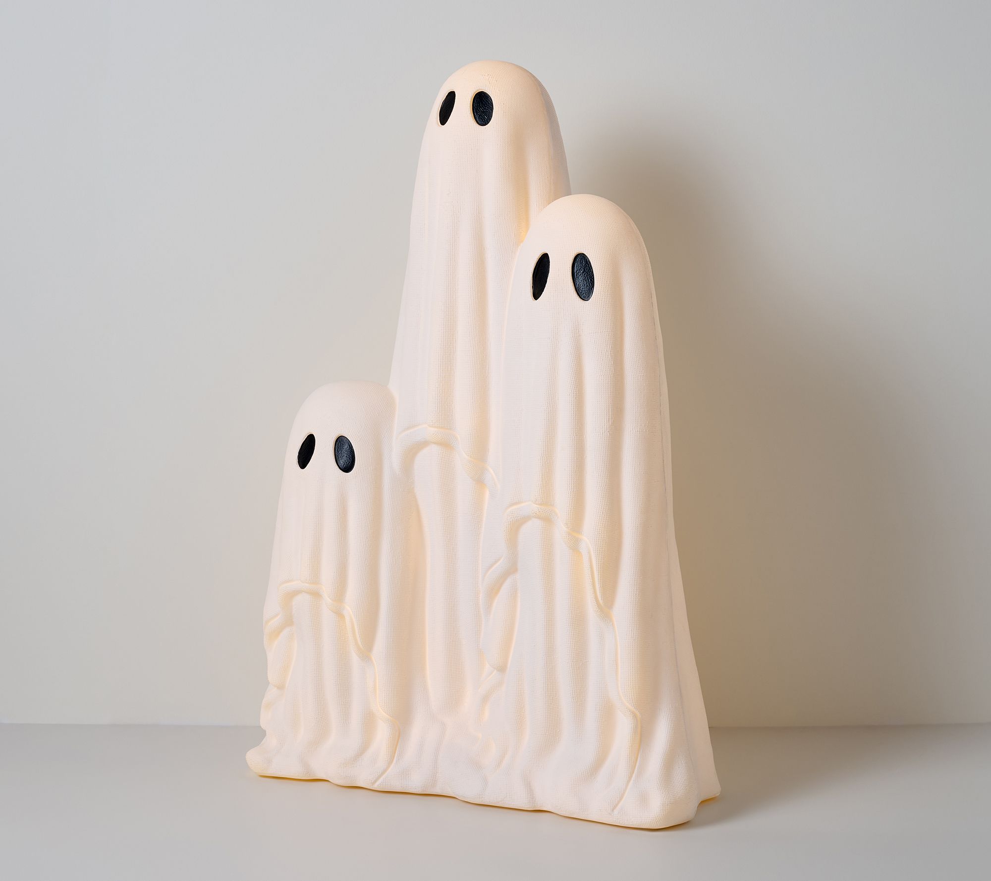 Hay & Harvest 32" Lit Blow Mold White Ghost Family