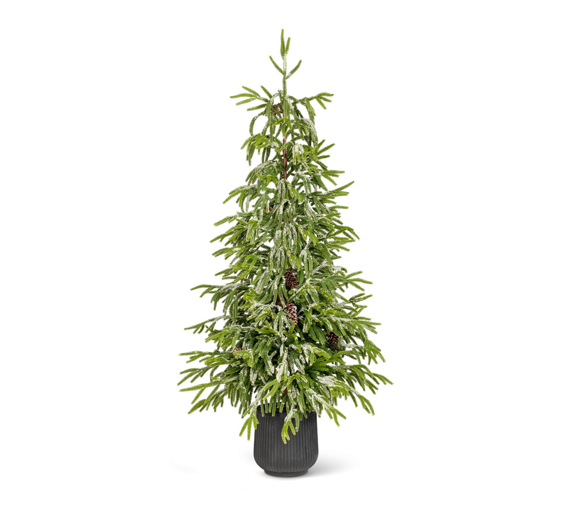 Glitzhome 3' Christmas Artificial Frosted Norfolk Porch Tree