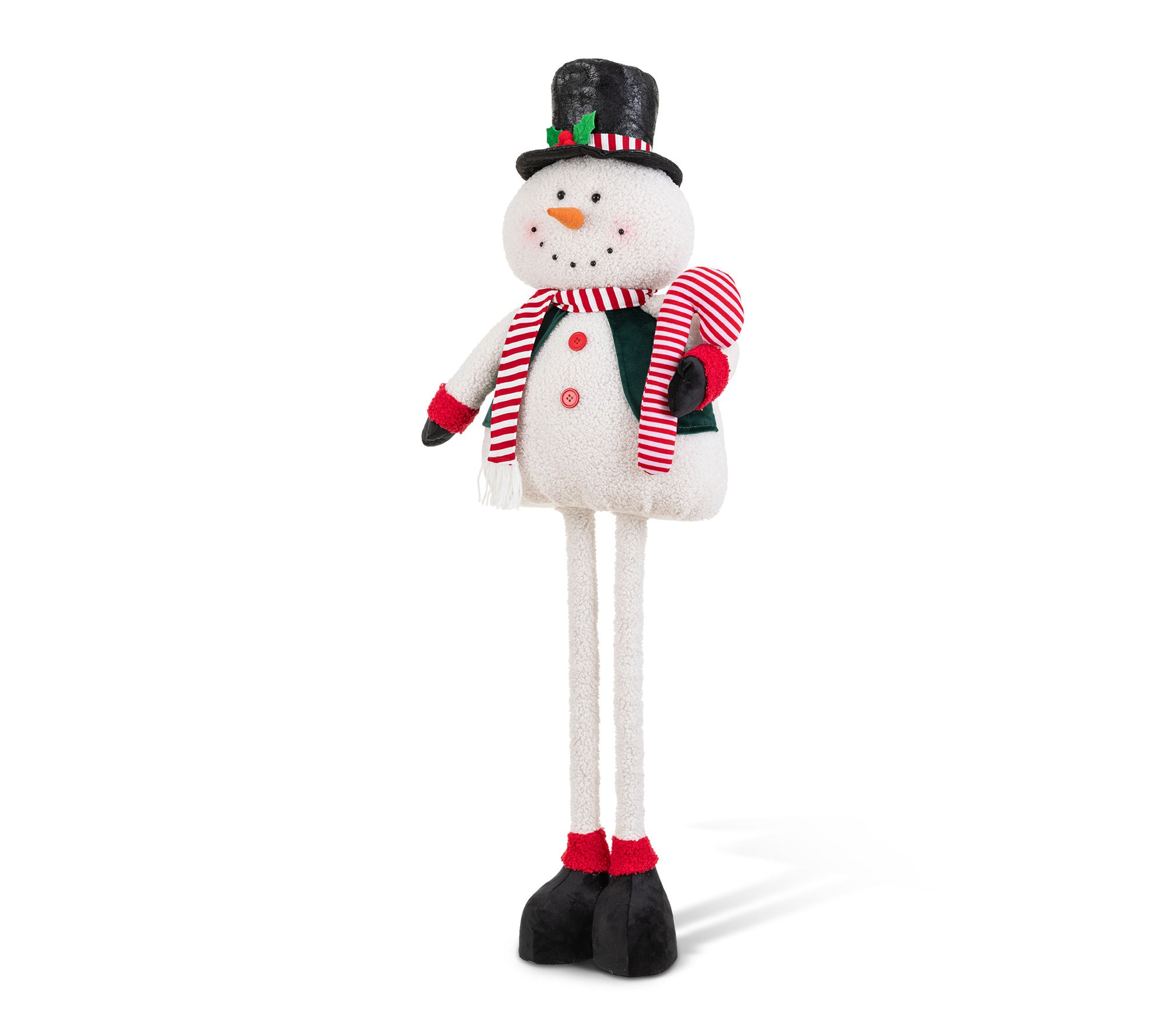 Glitzhome Telescoped Fabric Christmas Snowman